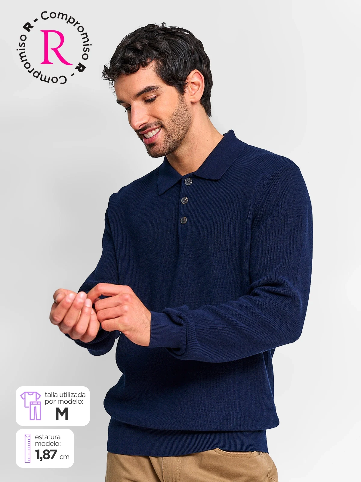 CHOMPA HOMBRE NAVIGATA HALF ZIPPER ANGELA - 1