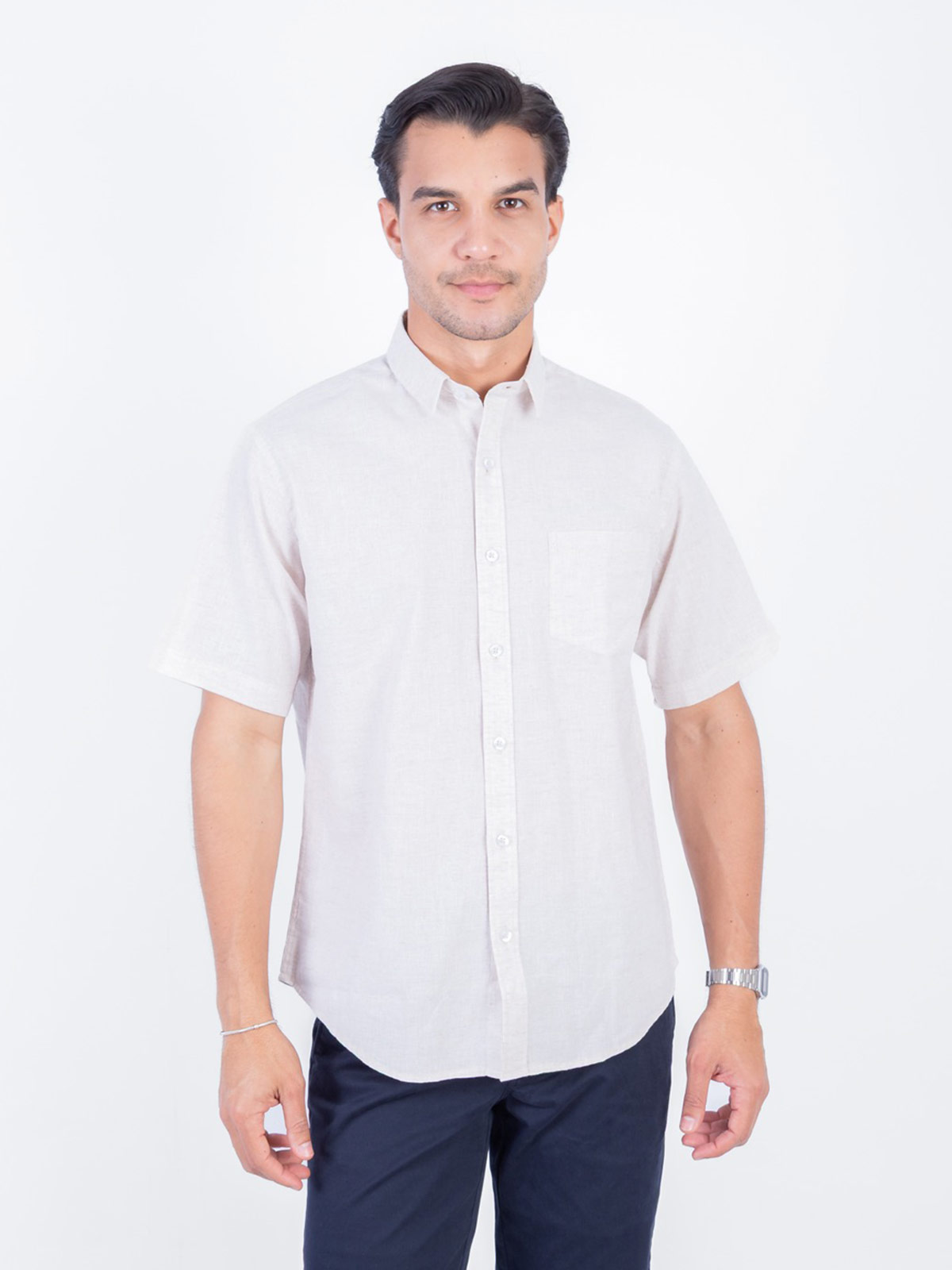 CAMISA LINO MANGA CORTA HOMBRE PIERRE CARDIN PC-62802CA