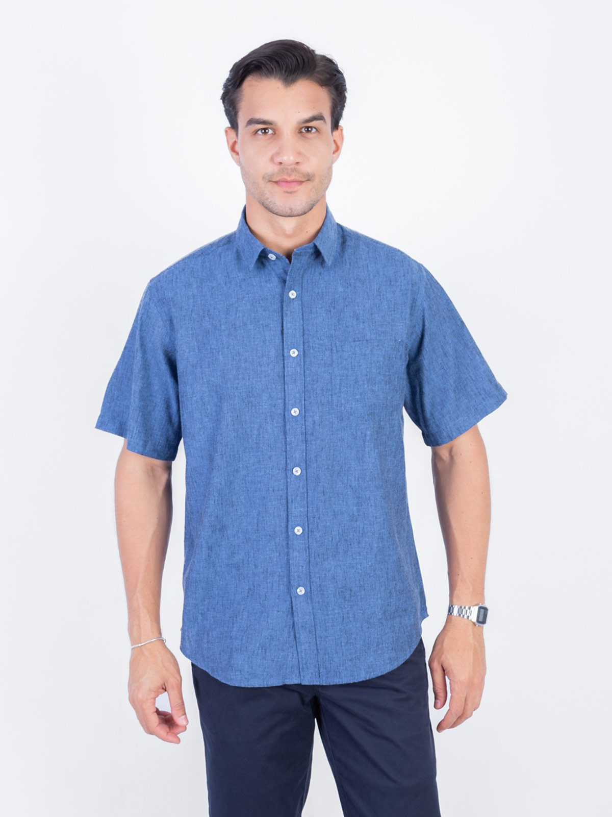 CAMISA LINO MANGA CORTA HOMBRE PIERRE CARDIN PC-62802CA