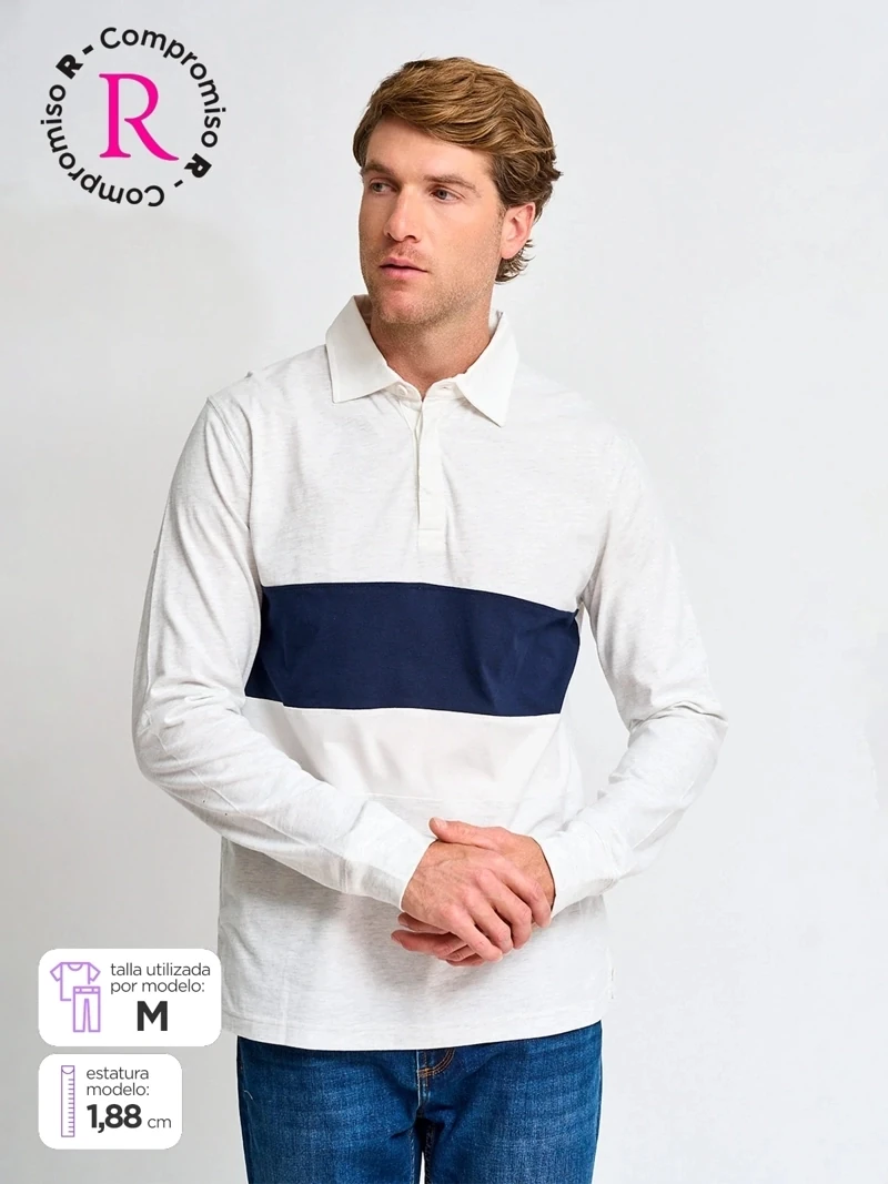 POLO MANGA LARGA ALGODÓN HOMBRE KENNETH STEVENS AGBY - 1