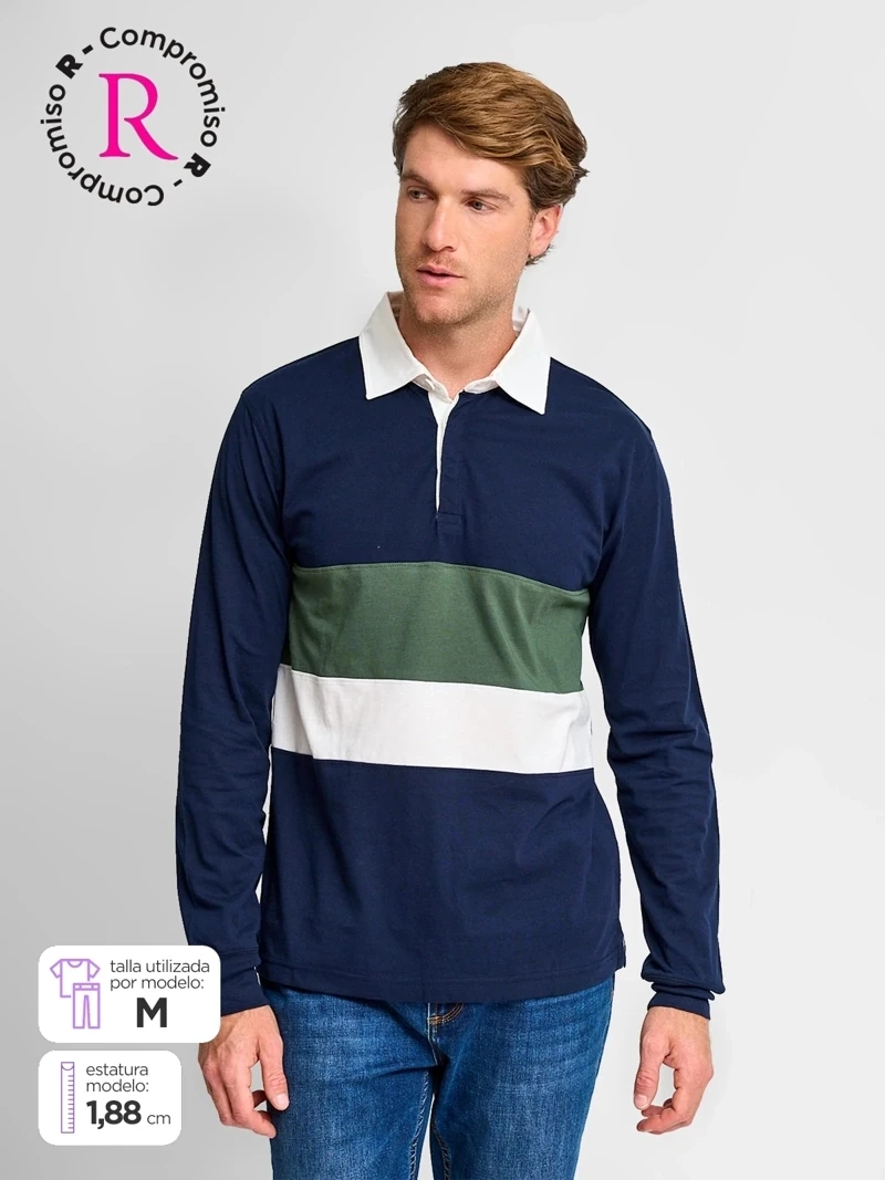 POLO MANGA LARGA ALGODÓN HOMBRE KENNETH STEVENS AGBY - 1