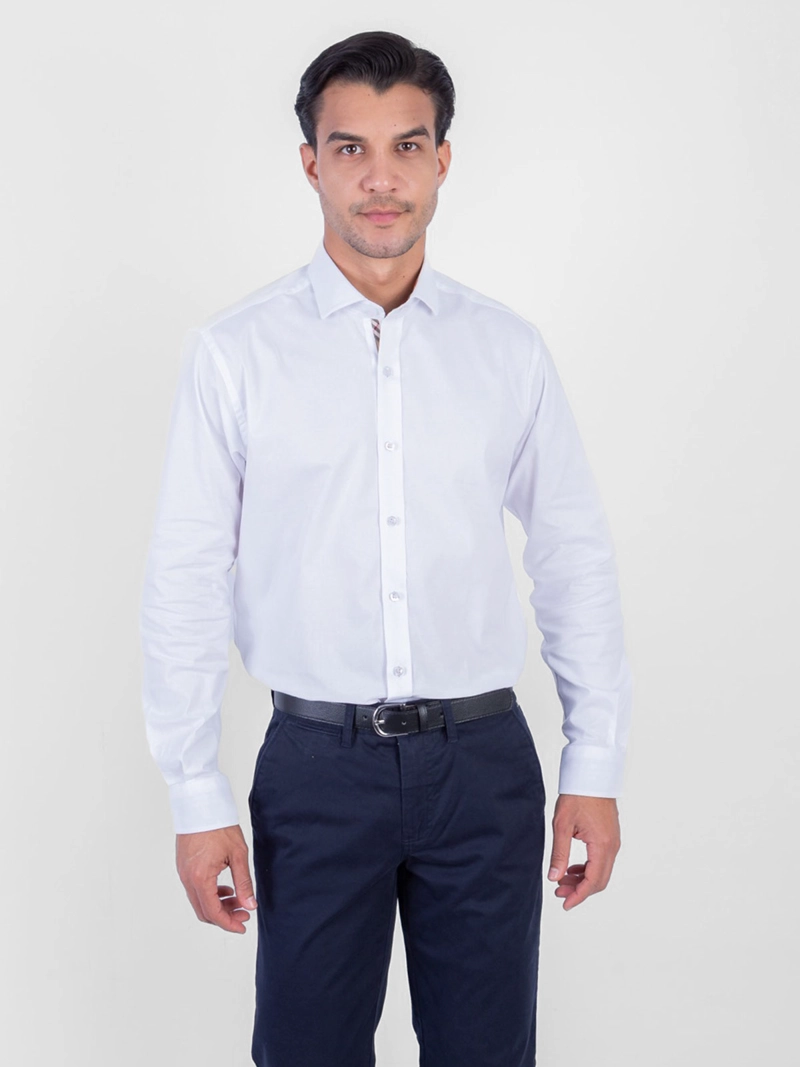 CAMISA MANGA LARGA HOMBRE PIERRE CARDIN ETQ TESSUTO ITALY PC-62702CA - 1