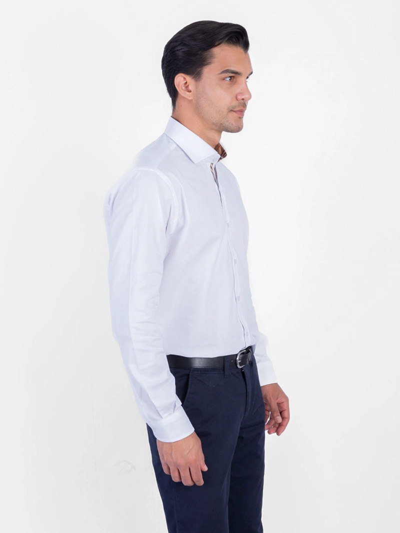 CAMISA MANGA LARGA HOMBRE PIERRE CARDIN ETQ TESSUTO ITALY PC-62702CA - 3