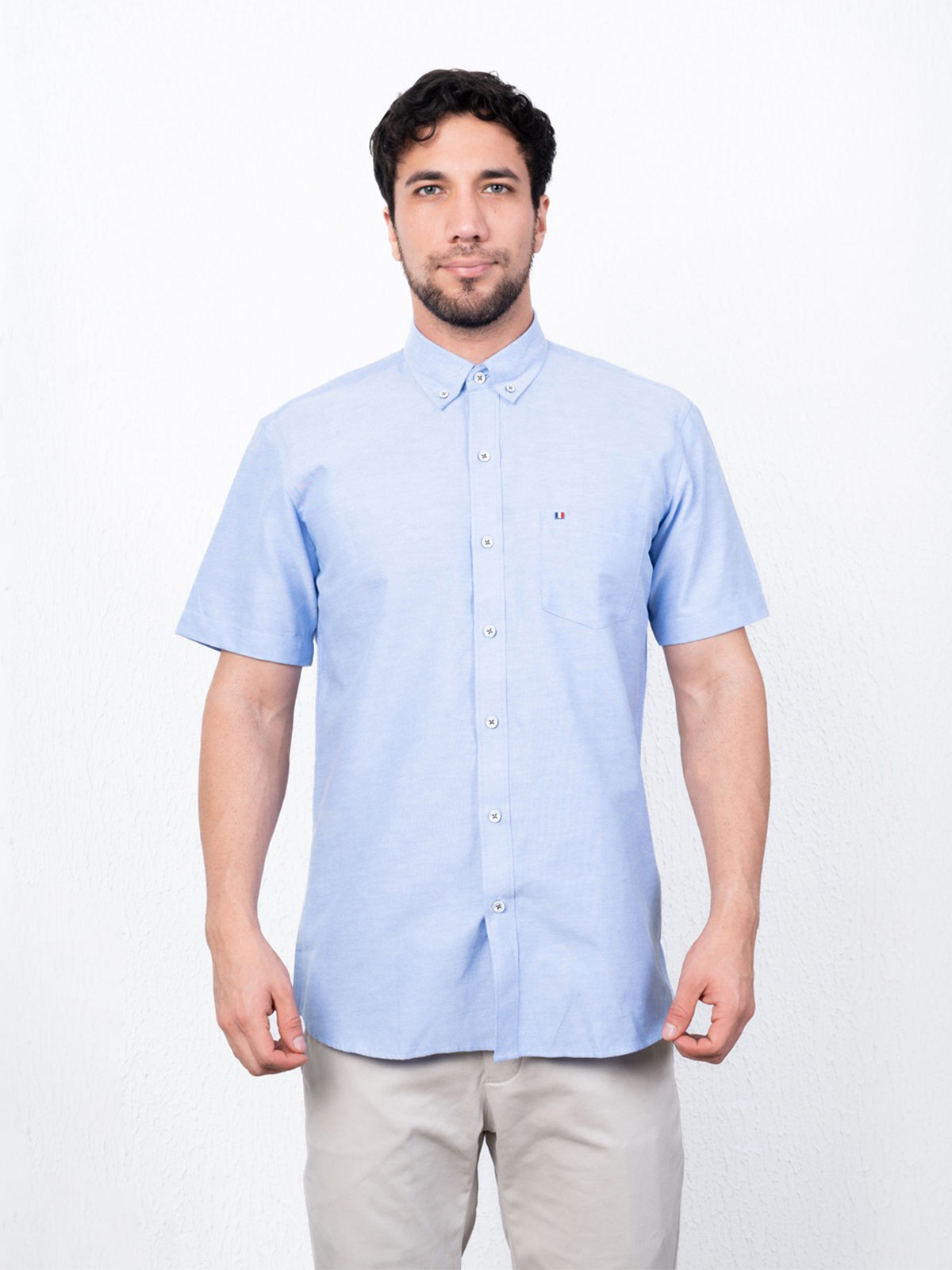 CAMISA MANGA CORTA ALGODÓN HOMBRE PIERRE CARDIN OXFORD - 1