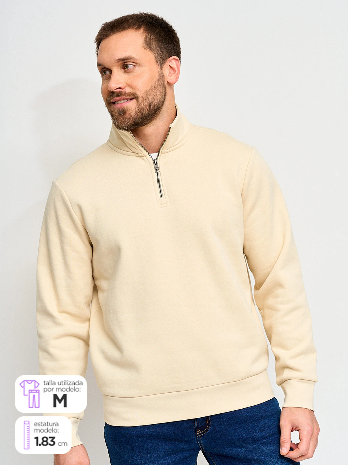 POLERA ALGODÓN HOMBRE MARQUIS HALF ZIPPER - 1