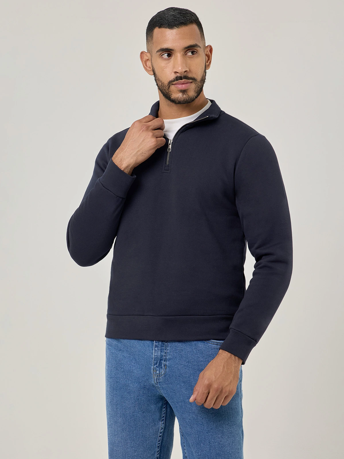 POLERA ALGODÓN HOMBRE MARQUIS HALF ZIPPER - 1