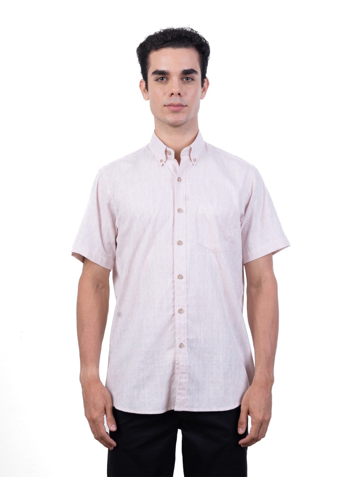 CAMISA MANGA CORTA LINO HOMBRE PIERRE CARDIN - 1