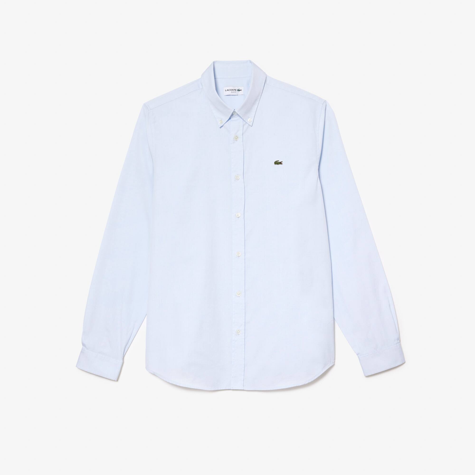 CAMISA MANGA LARGA ALGODÓN HOMBRE LACOSTE CH1843 BLANCO - 1