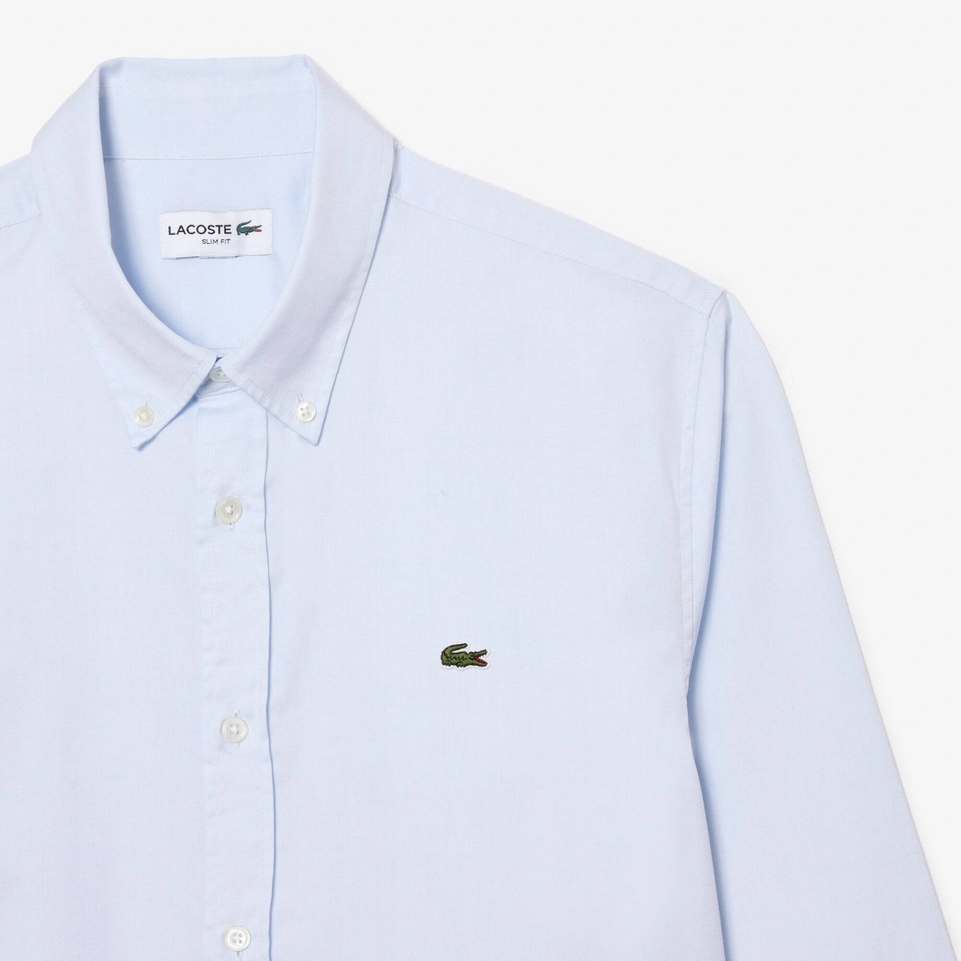 CAMISA MANGA LARGA ALGODÓN HOMBRE LACOSTE CH1843 BLANCO - 2