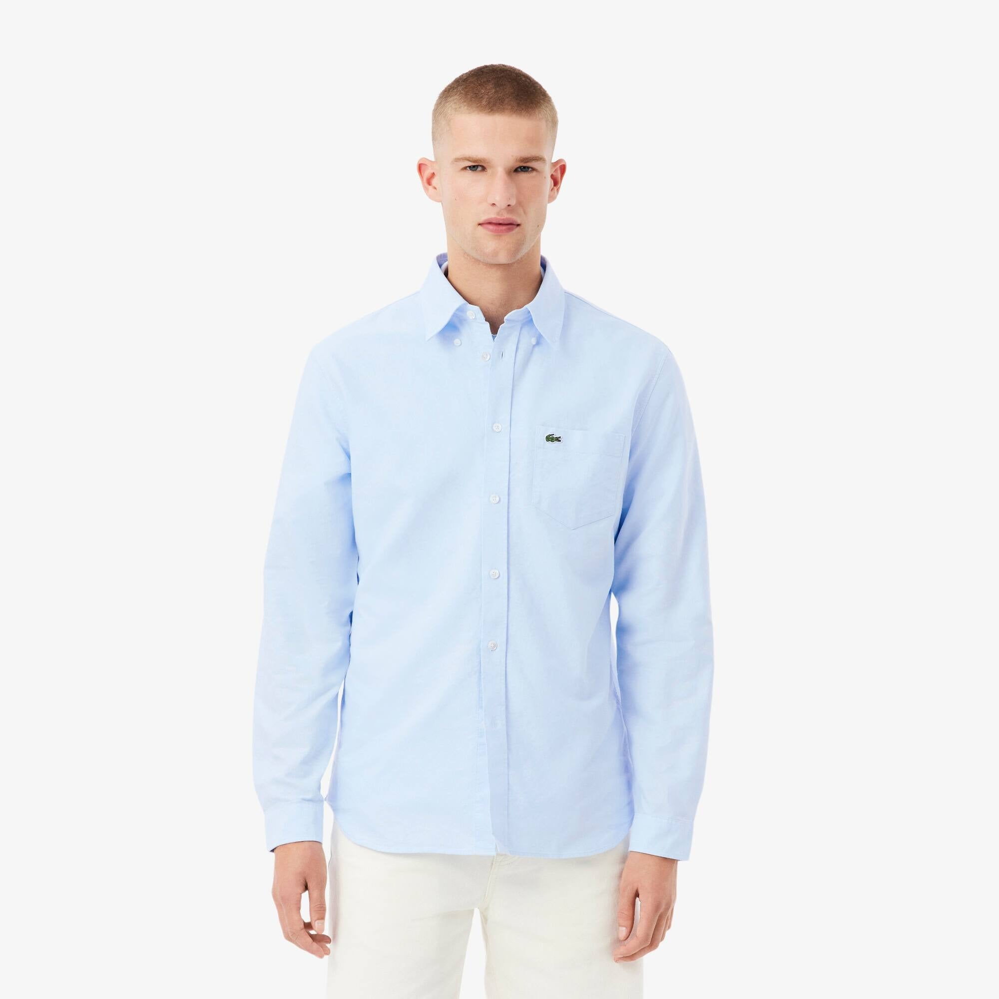 CAMISA MANGA LARGA ALGODÓN HOMBRE LACOSTE CH1911 BLANCO - 1