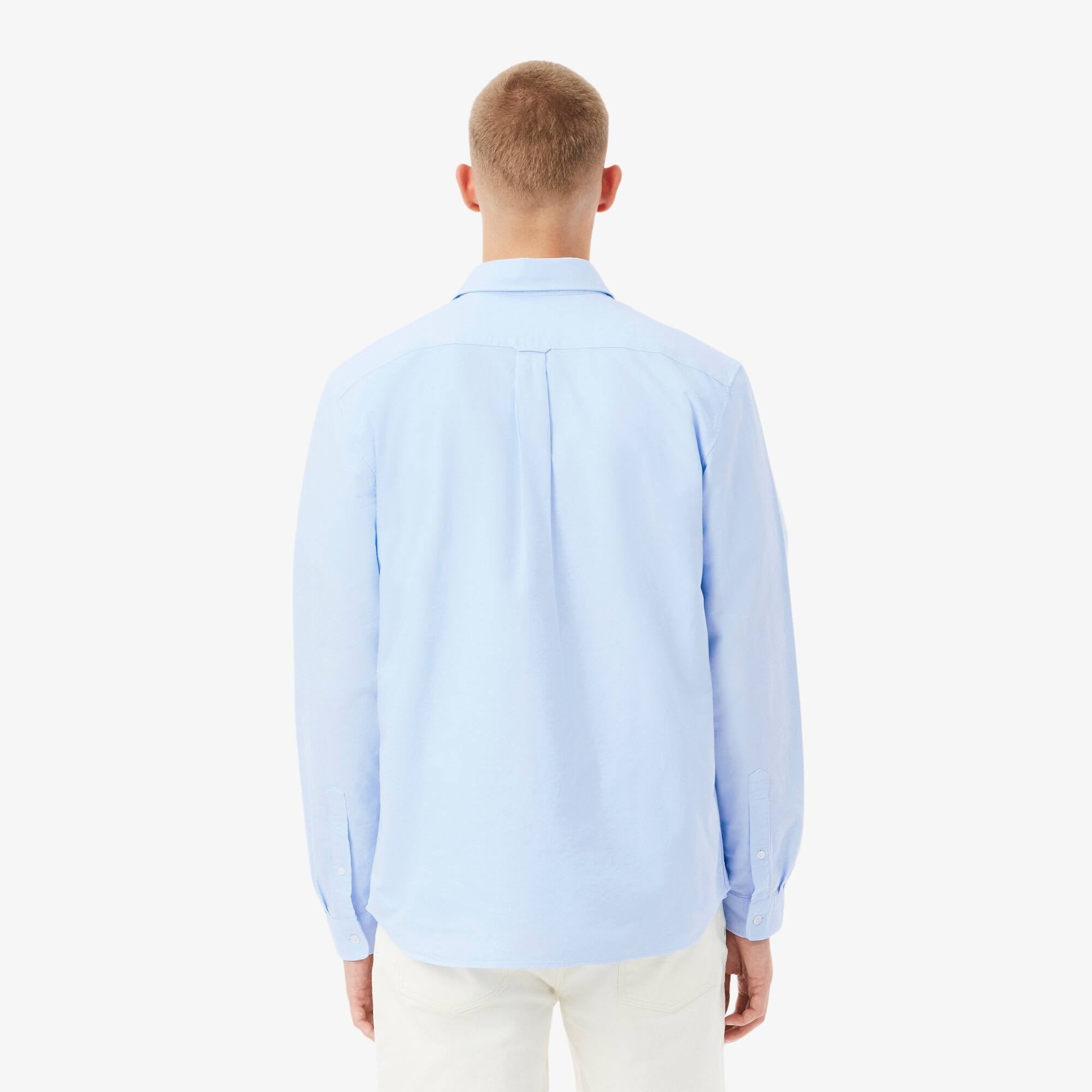 CAMISA MANGA LARGA ALGODÓN HOMBRE LACOSTE CH1911 BLANCO - 3