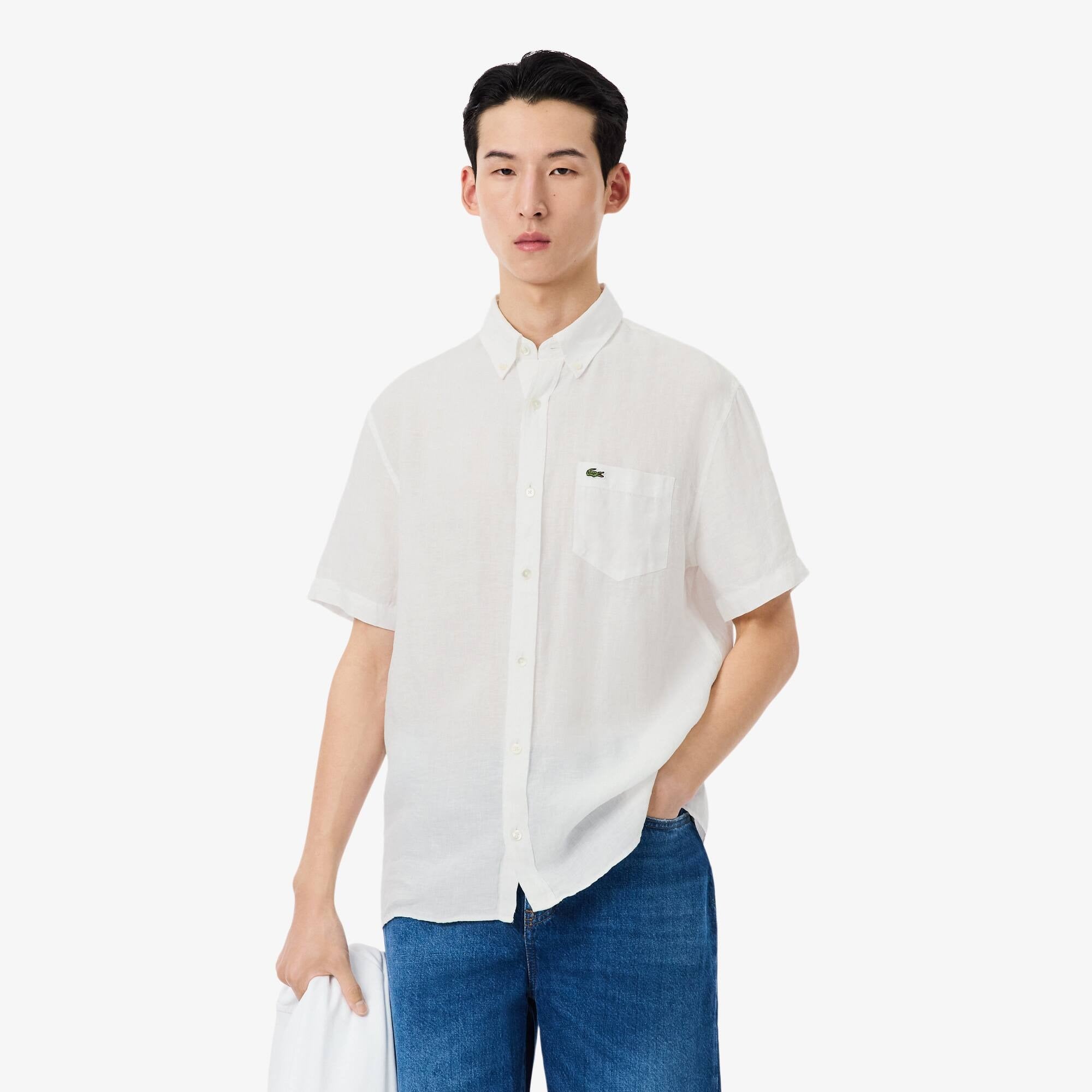 CAMISA MANGA CORTA HOMBRE LACOSTE CH5699 BLANCO - 1