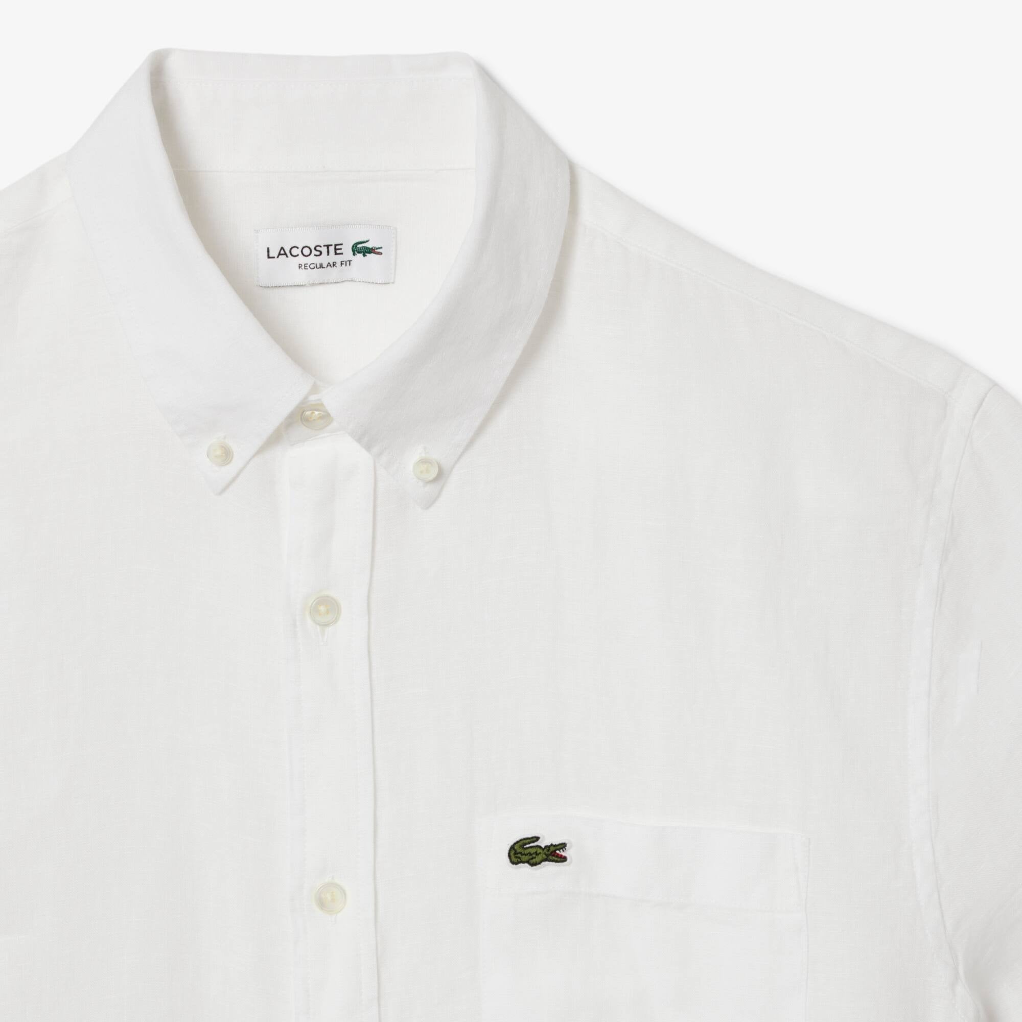 CAMISA MANGA CORTA HOMBRE LACOSTE CH5699 BLANCO - 4