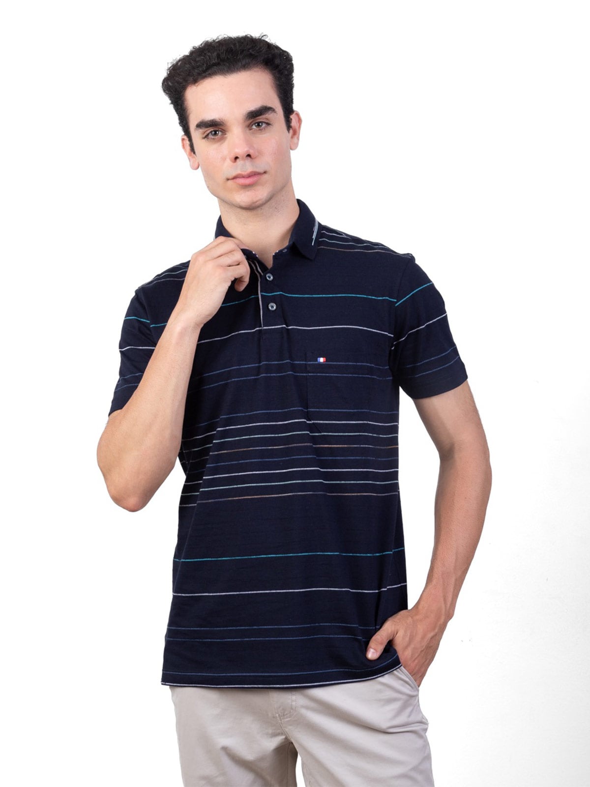 POLO MANGA CORTA ALGODÓN HOMBRE PIERRE CARDIN JACQUARD - 1