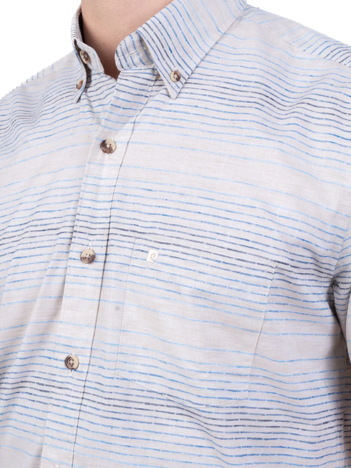 CAMISA MANGA CORTA HOMBRE PIERRE CARDIN CUELLO AMERICANO - 3