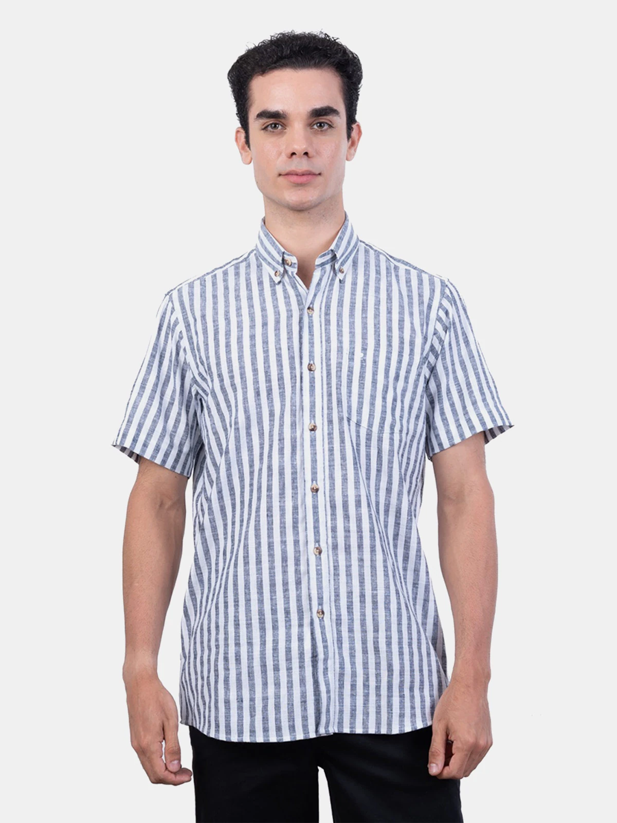 CAMISA MANGA CORTA LINO HOMBRE PIERRE CARDIN - 1