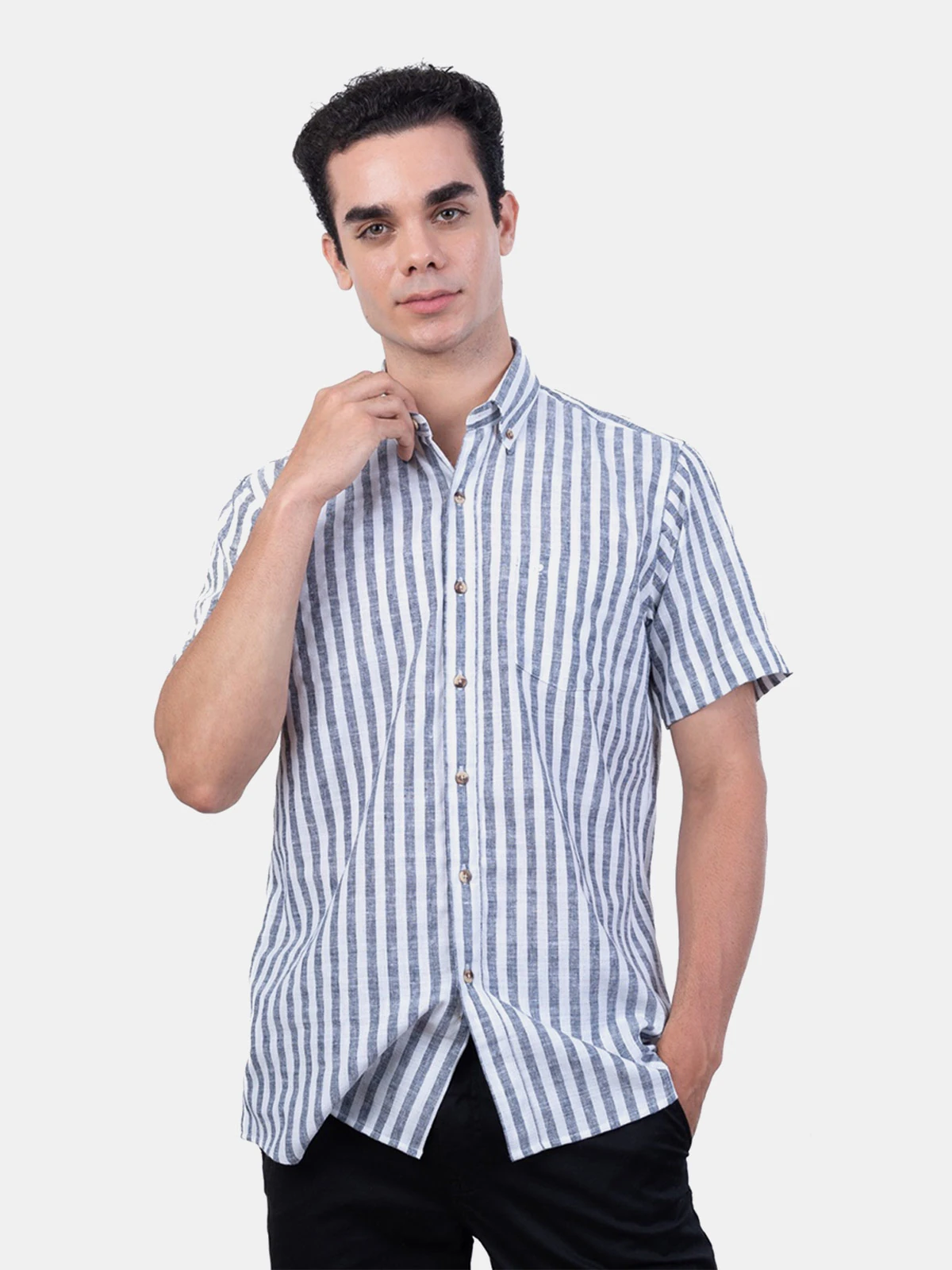CAMISA MANGA CORTA LINO HOMBRE PIERRE CARDIN - 3