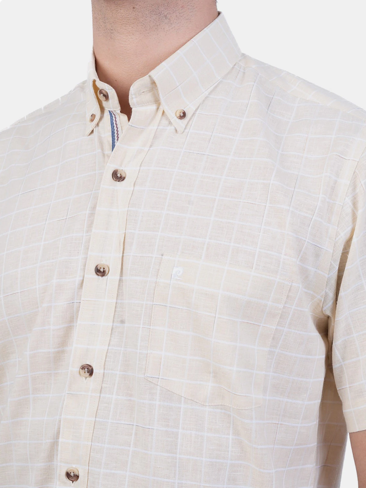 CAMISA MANGA CORTA HOMBRE PIERRE CARDIN LINEN COLLECTION PC-62403CA - 4