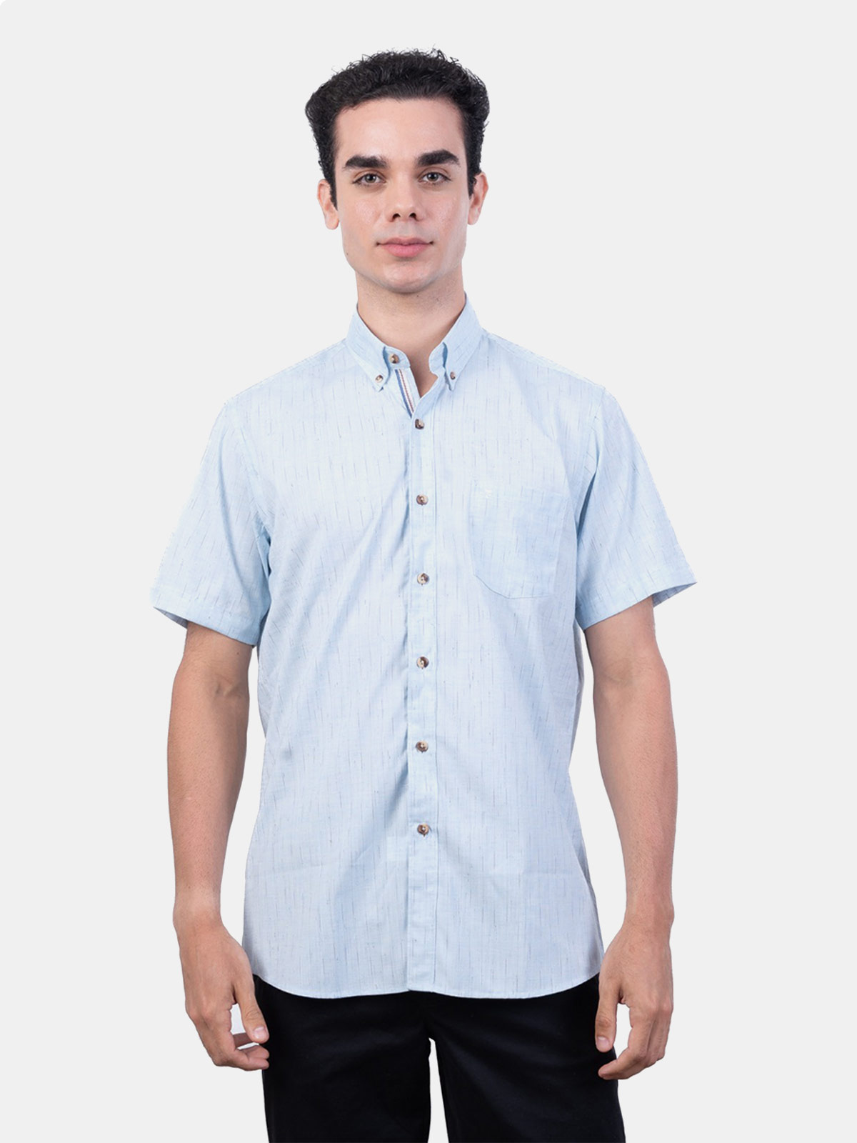 CAMISA MANGA CORTA HOMBRE PIERRE CARDIN ETQ LINEN COLLECTION PC-62405CA - 1