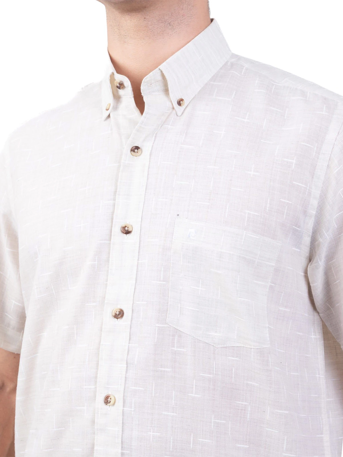 CAMISA MANGA CORTA HOMBRE PIERRE CARDIN CUELLO AMERICANO - 3