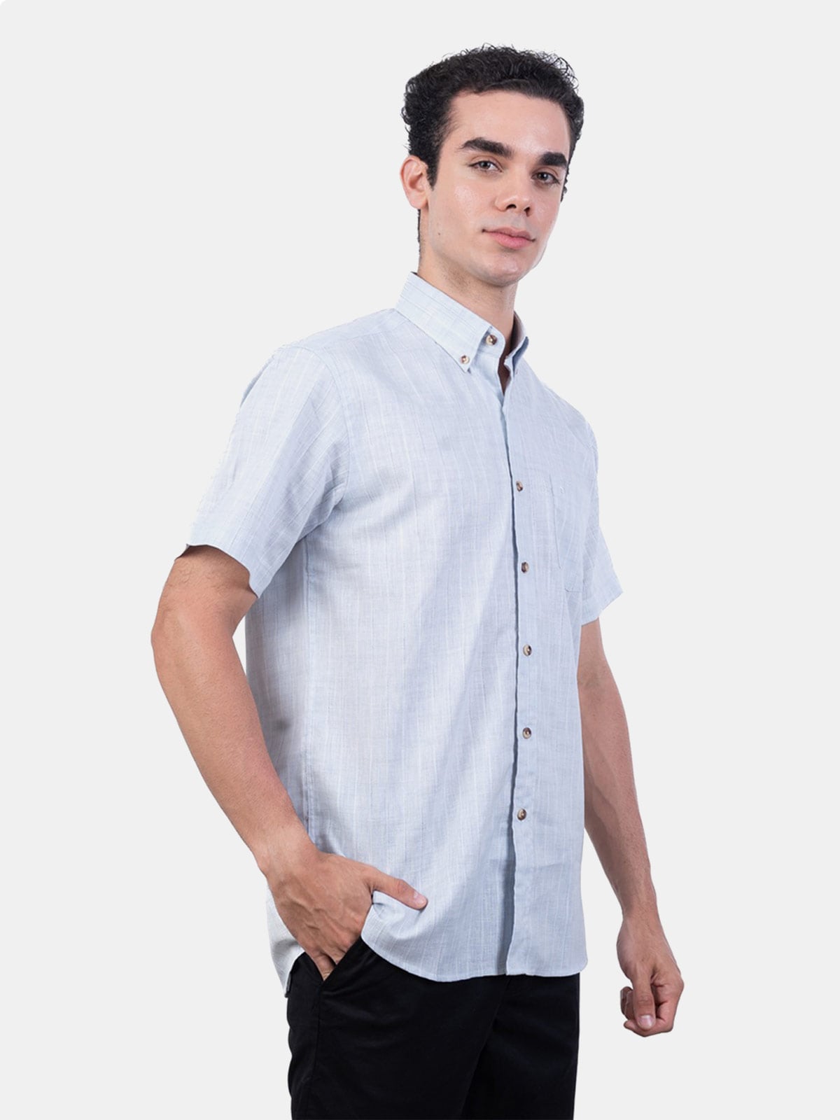 CAMISA MANGA CORTA HOMBRE PIERRE CARDIN LINEN COLLECTION PC-62418CA - 3