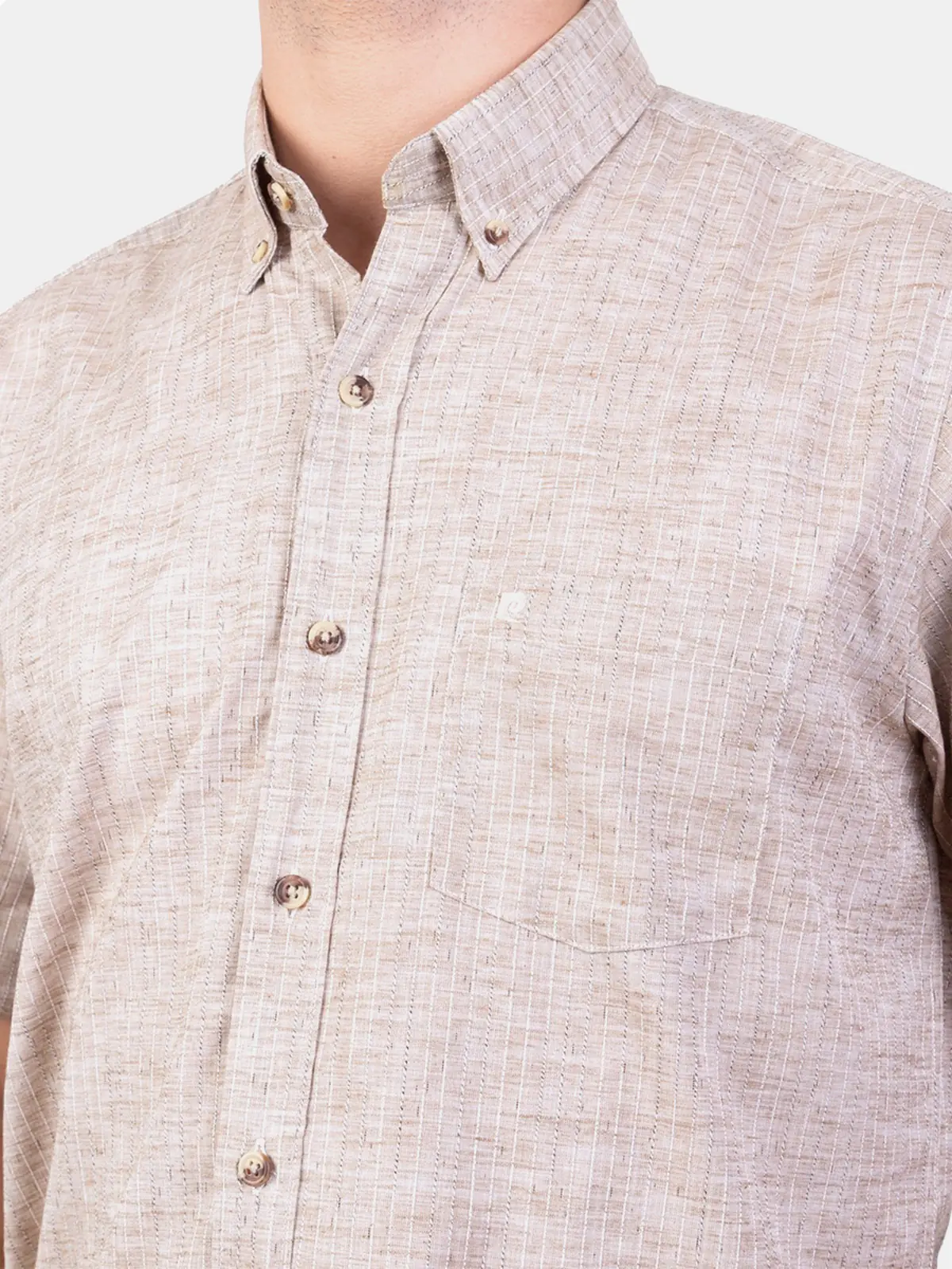 CAMISA MANGA CORTA HOMBRE PIERRE CARDIN LINEN COLLECTION PC-62419CA - 4