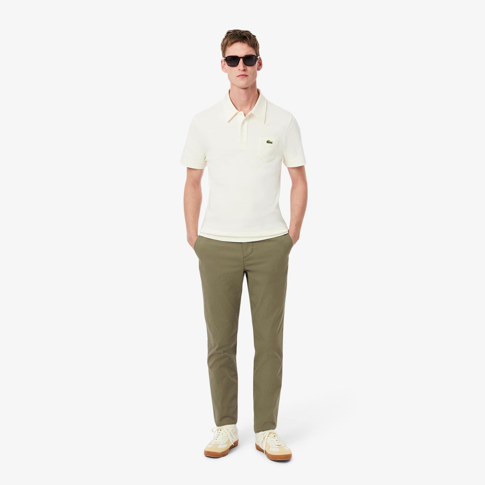 PANTALÓN SLIM HOMBRE LACOSTE HH3463 VERDE - 1