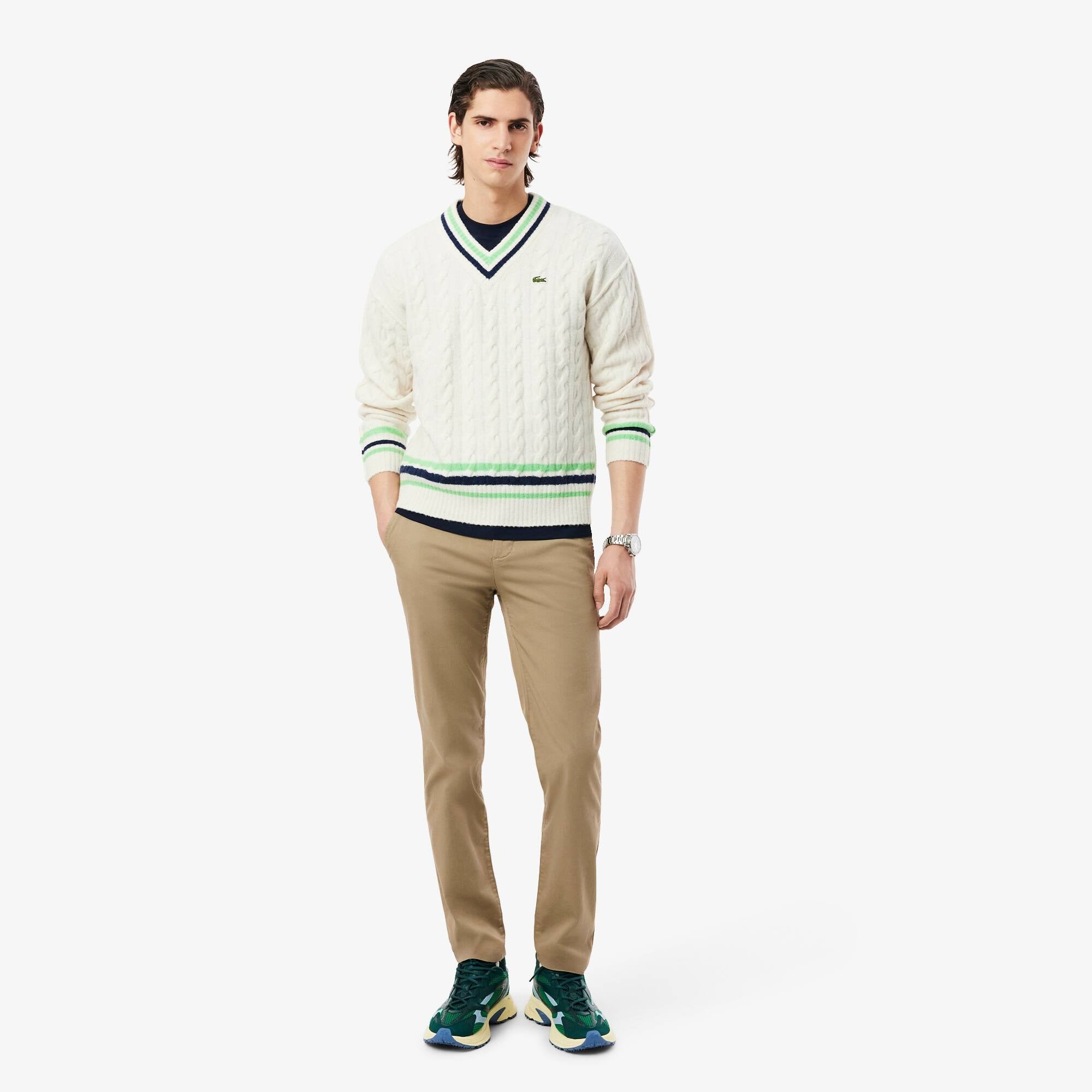 PANTALÓN SLIM HOMBRE LACOSTE HH3463 VERDE - 1