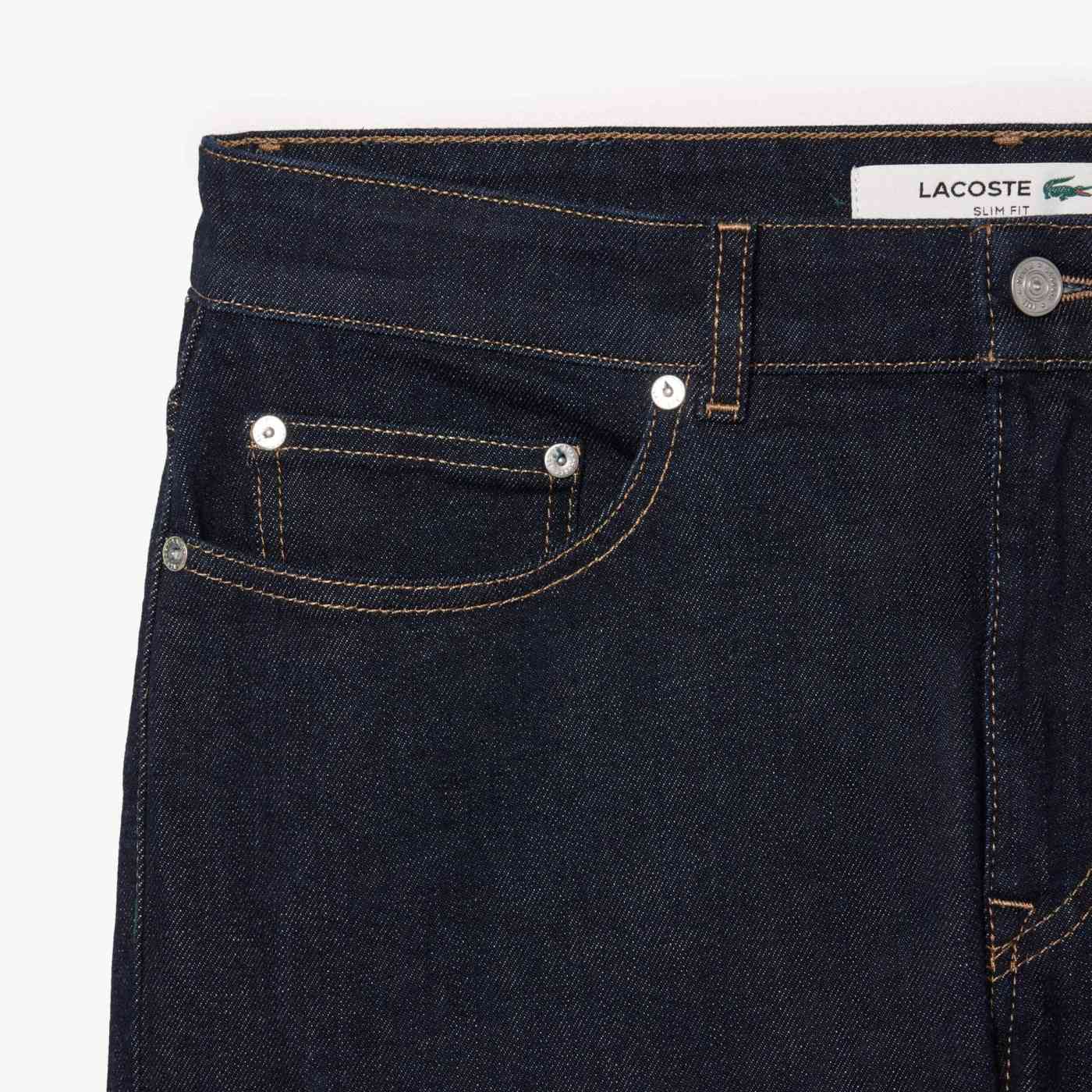 JEAN SLIM HOMBRE LACOSTE HH5019 AZUL - 4