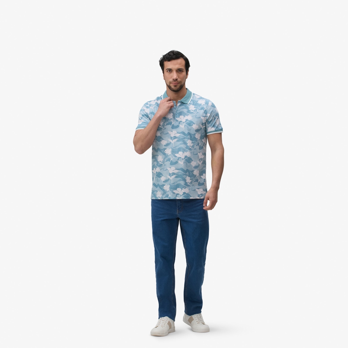 POLO MANGA CORTA ALGODÓN HOMBRE JOHN HOLDEN BXFULLC FOX EJ1211 - 1