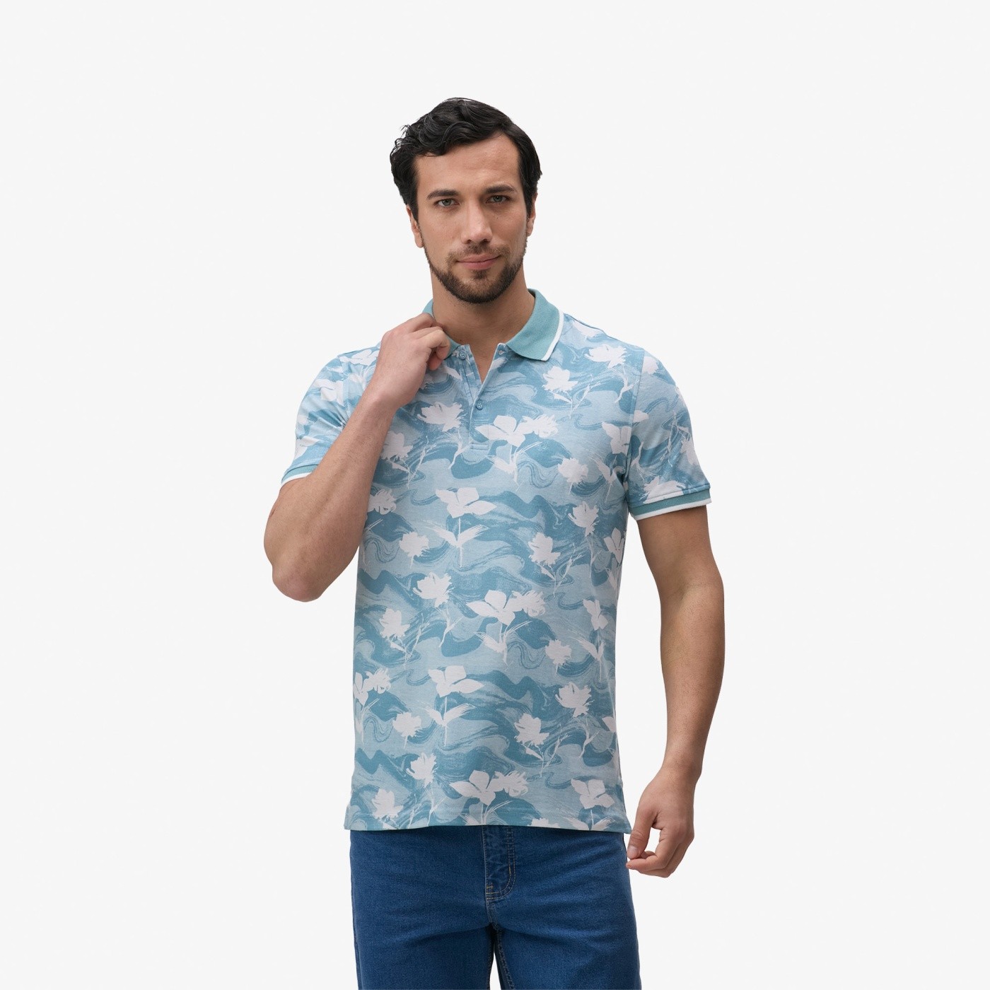 POLO MANGA CORTA ALGODÓN HOMBRE JOHN HOLDEN BXFULLC FOX EJ1211 - 2