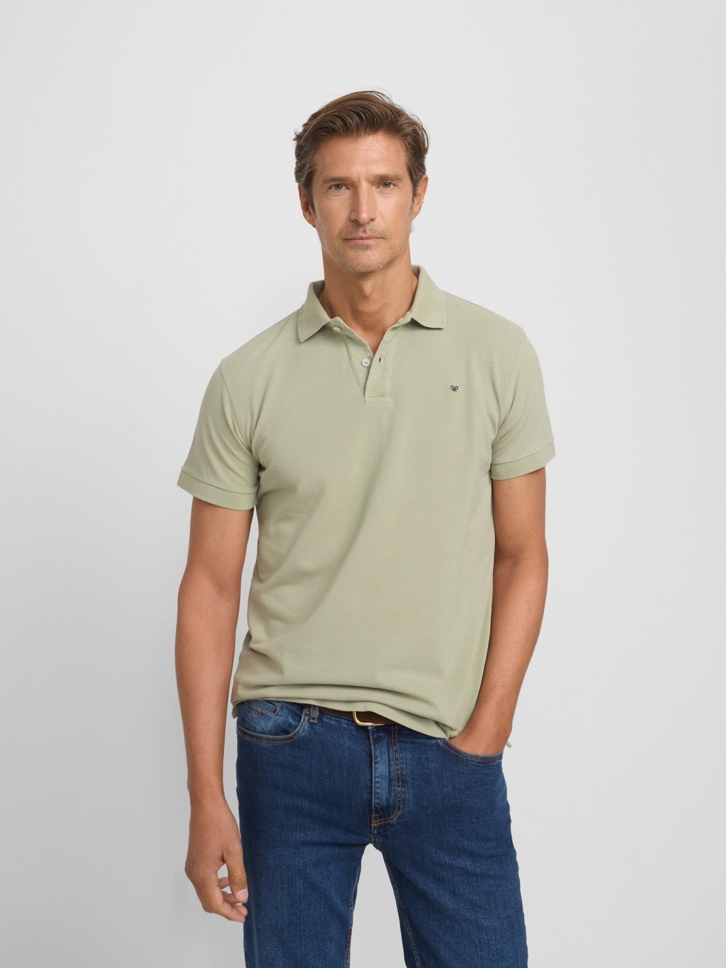 POLO MANGA CORTA ALGODÓN HOMBRE SILBON BOX CLÁSICO LISO - 1