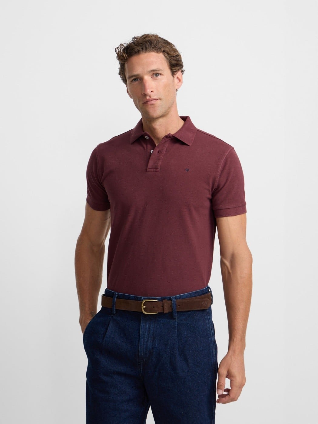 POLO MANGA CORTA ALGODÓN HOMBRE SILBON BOX CLÁSICO LISO - 1