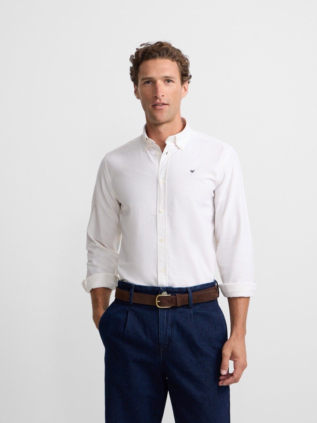 CAMISA MANGA LARGA ALGODÓN SILBON OXFORD RAYAS - 1
