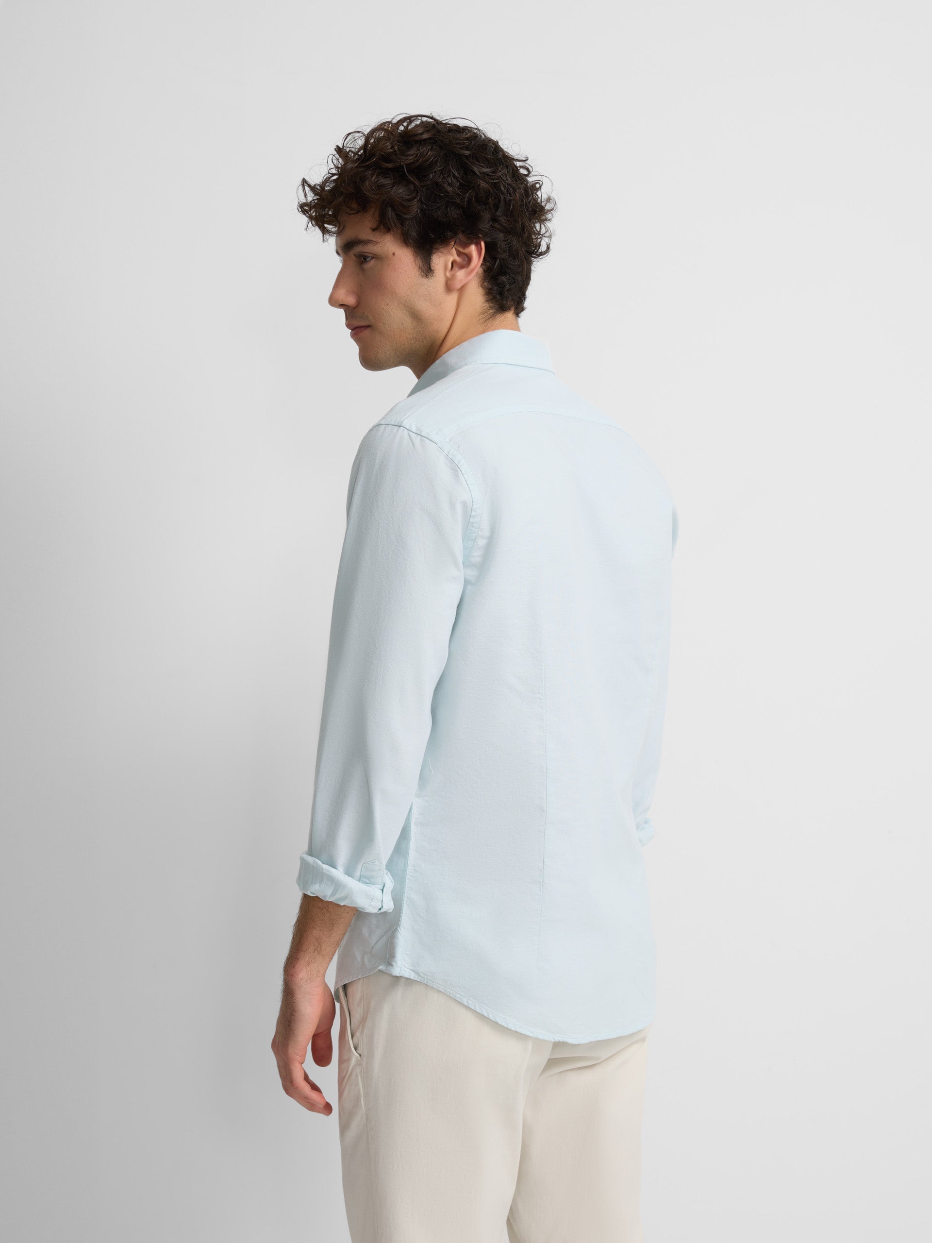 CAMISA SPORT MANGA LARGA ALGODÓN SILBON OXFORD LISA - 3