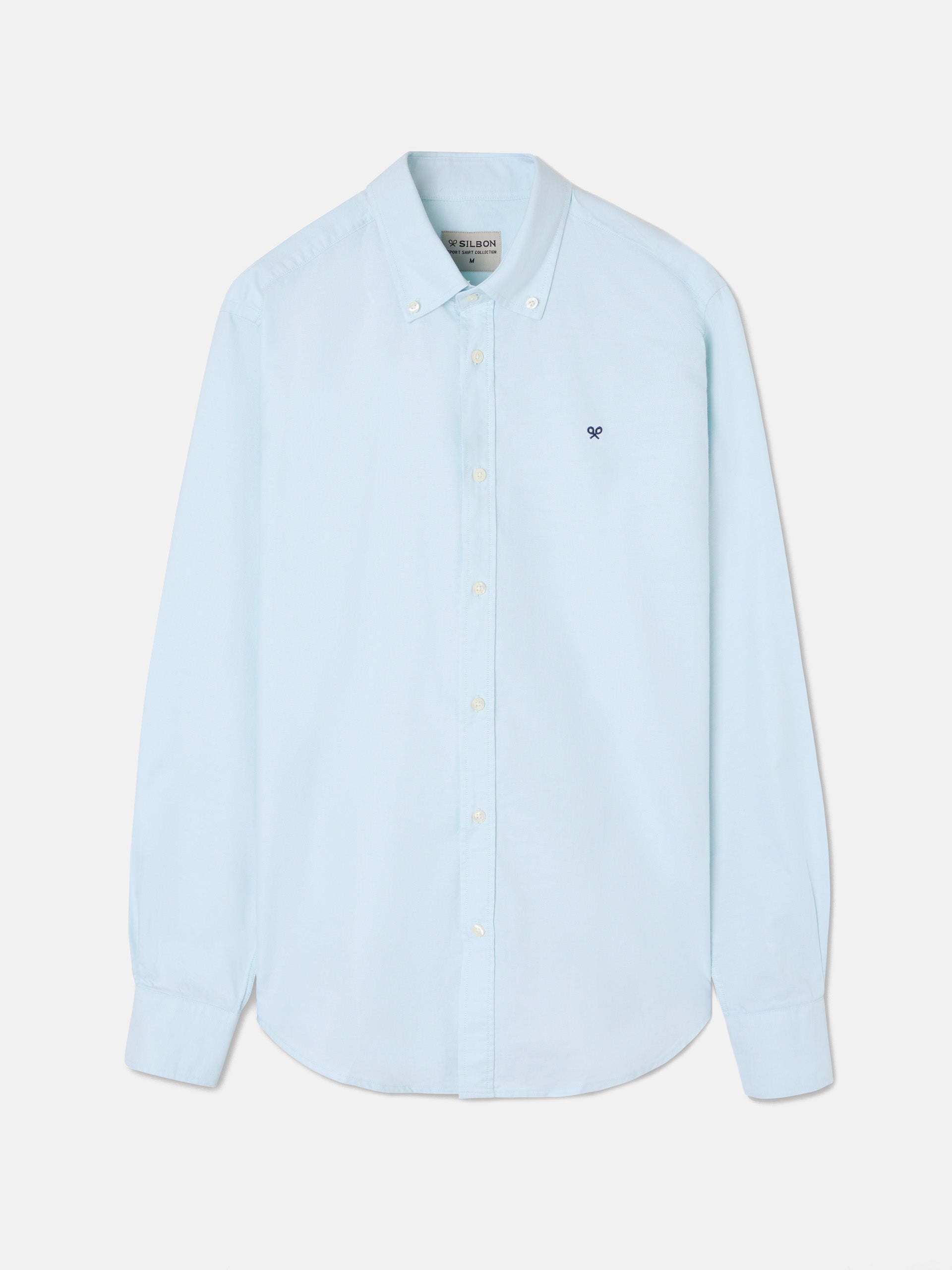 CAMISA SPORT MANGA LARGA ALGODÓN SILBON OXFORD LISA - 4