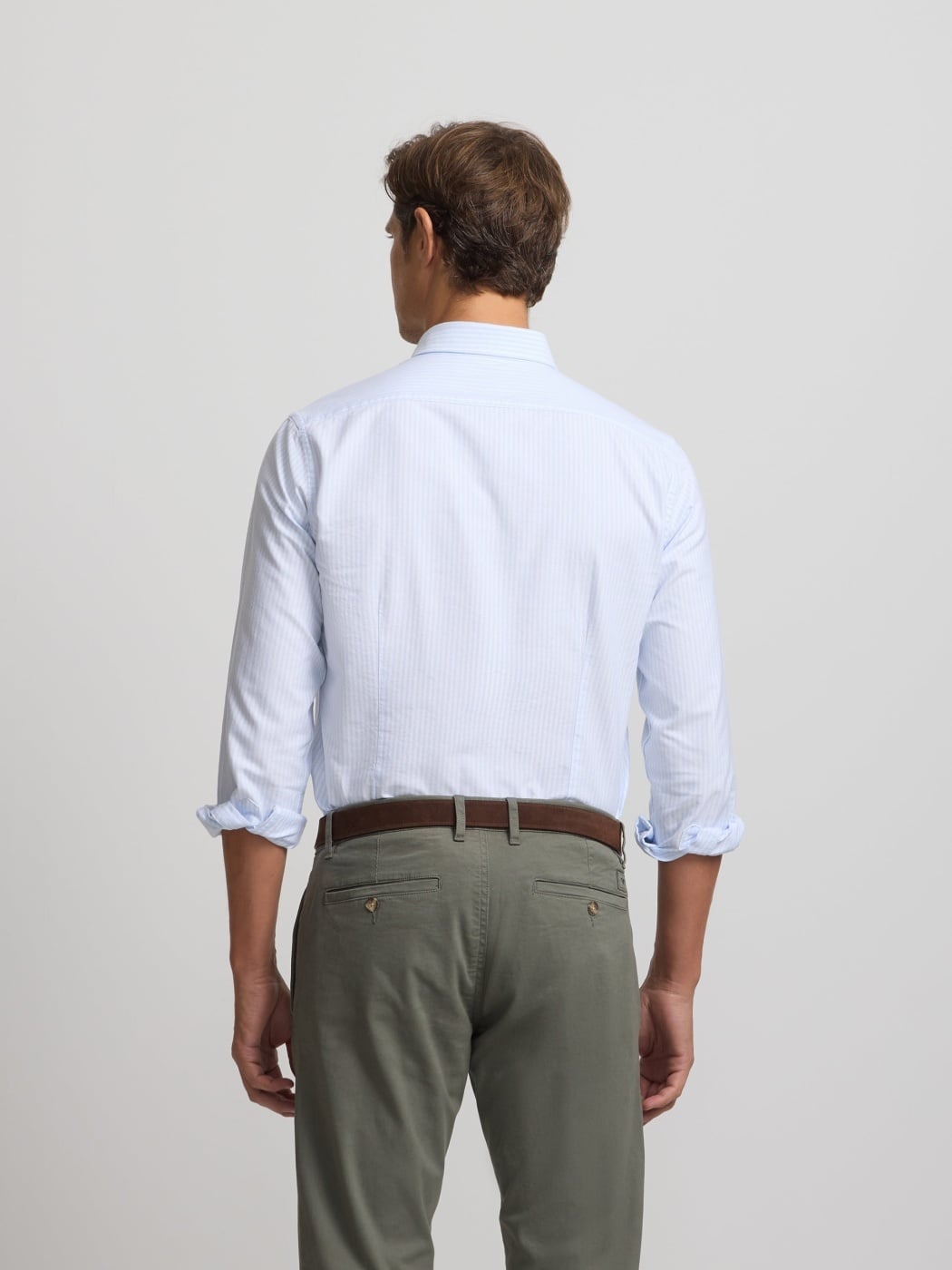CAMISA SPORT MANGA LARGA ALGODÓN SILBON OXFORD RAYAS - 3