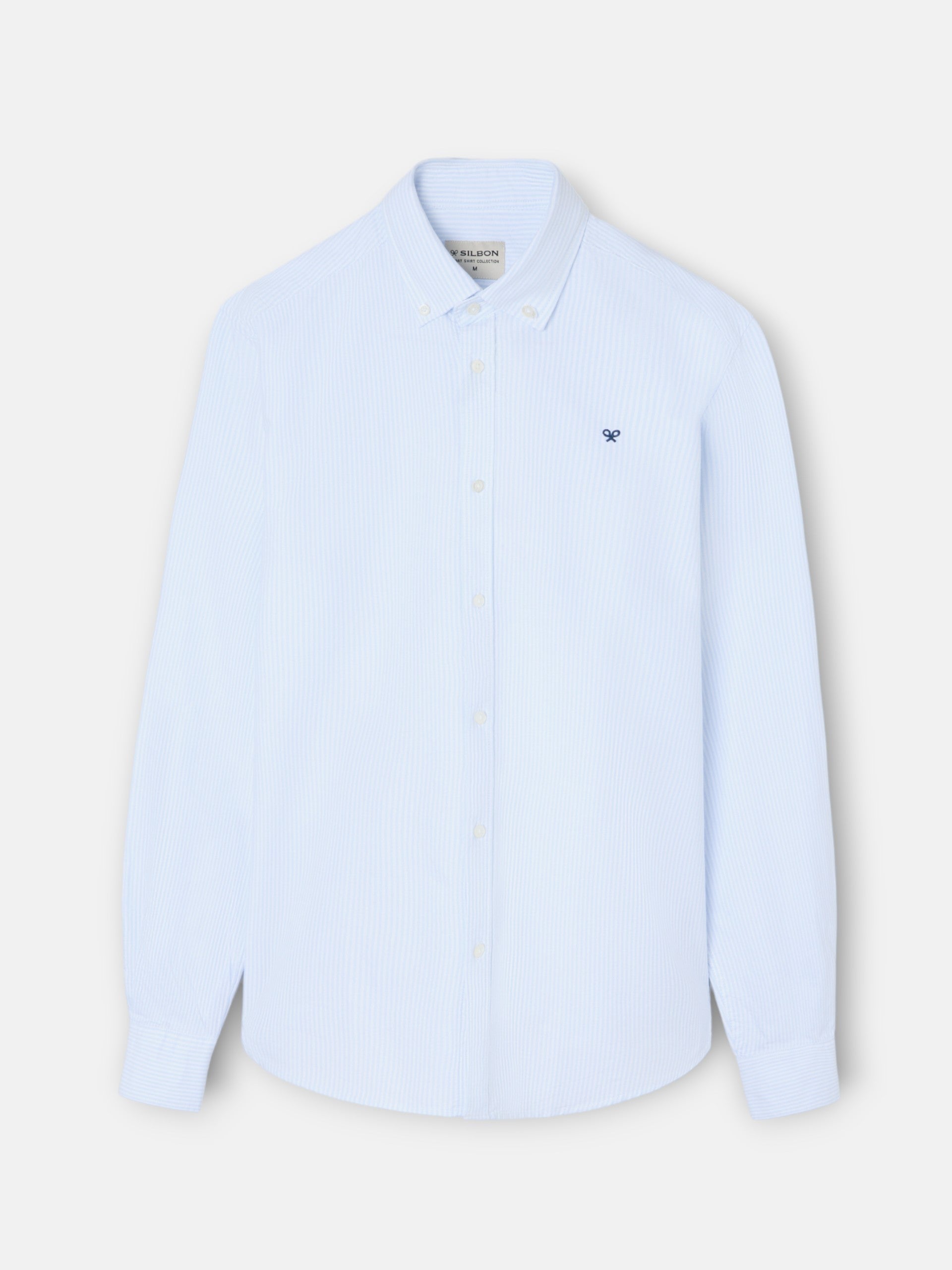 CAMISA SPORT MANGA LARGA ALGODÓN SILBON OXFORD RAYAS - 4