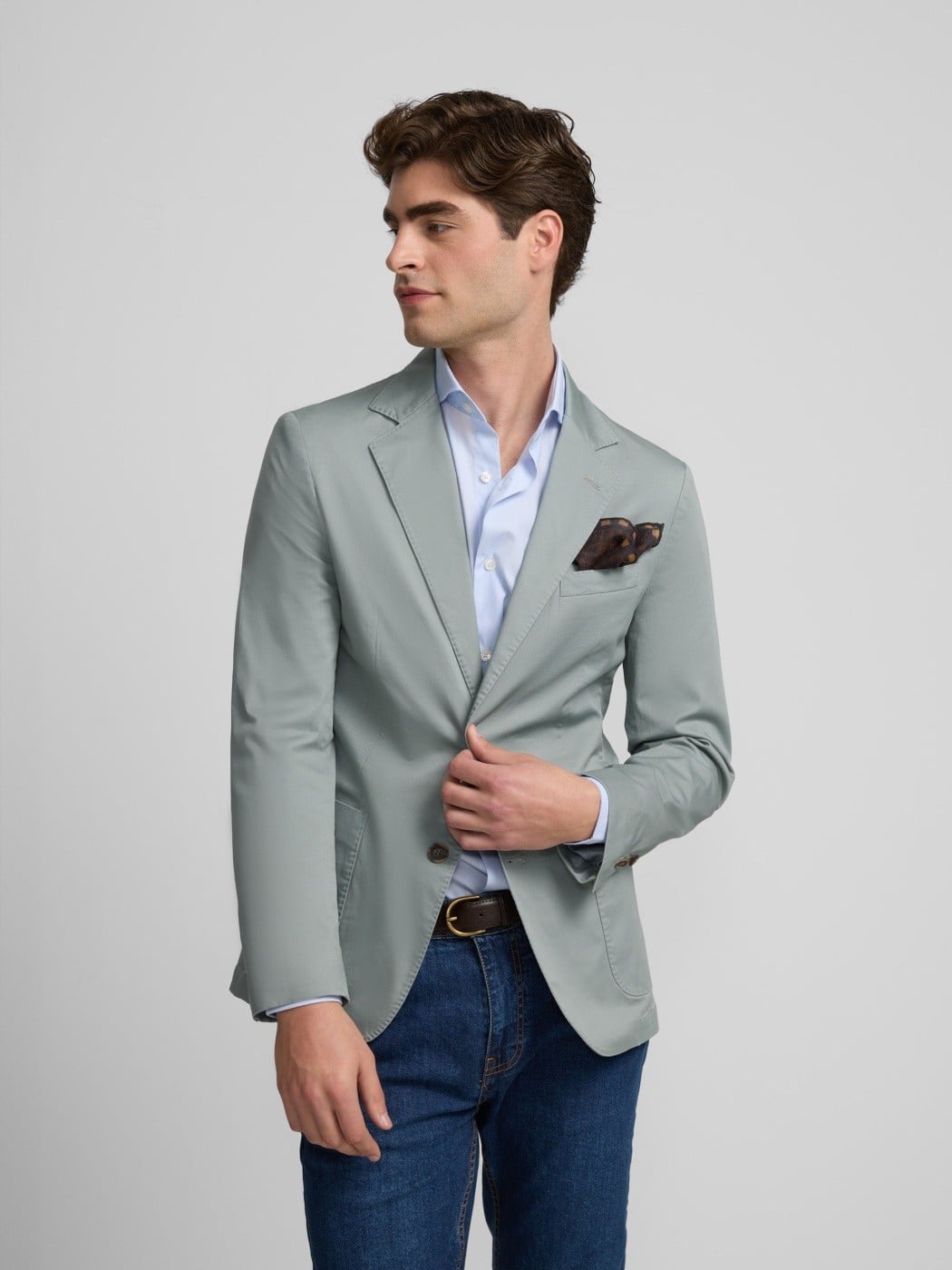 BLAZER CASUAL HOMBRE SILBON 1 VERDE - 1