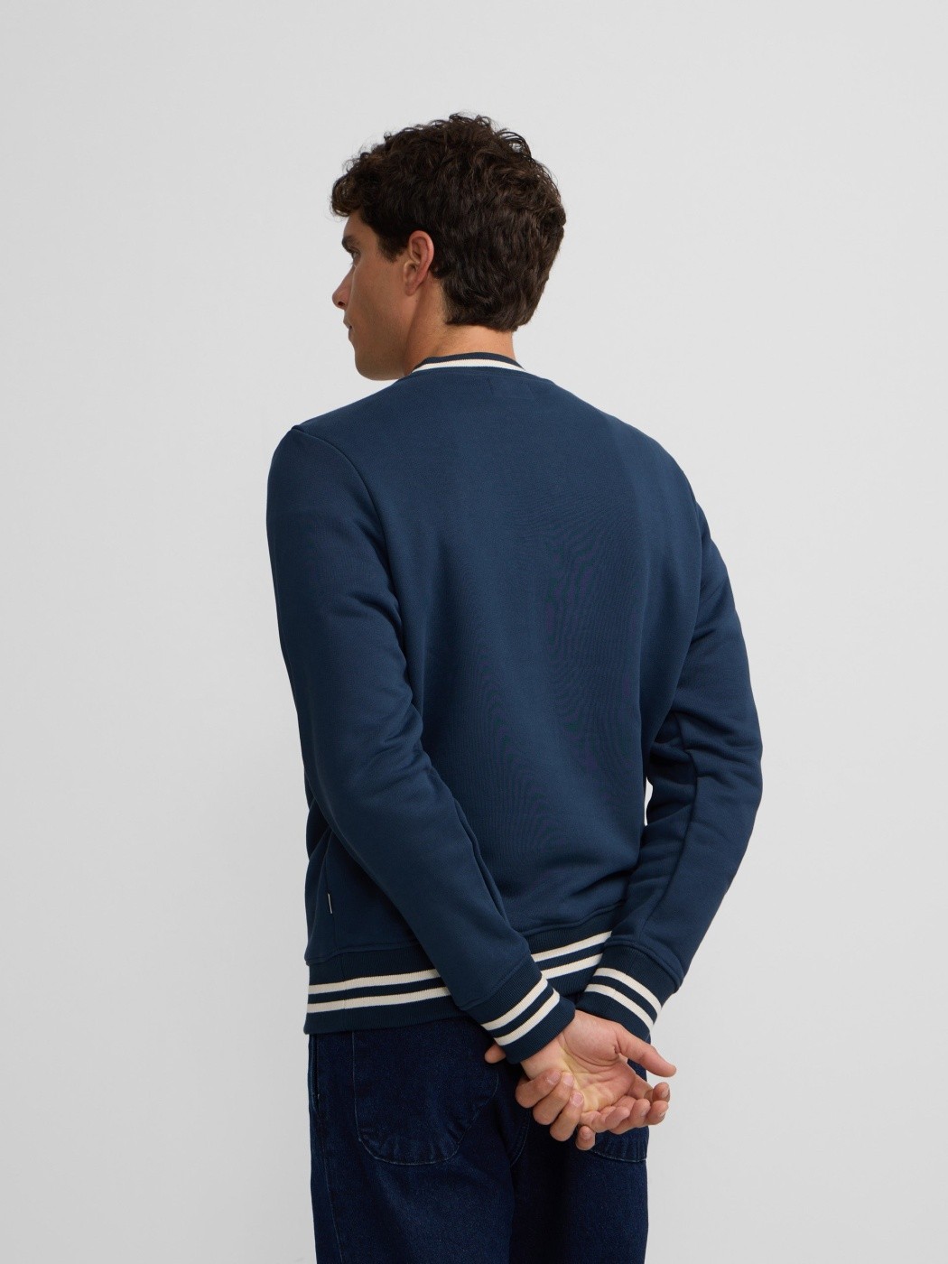POLERA ALGODÓN HOMBRE SILBON RETRO LETERRING MARIN - 3