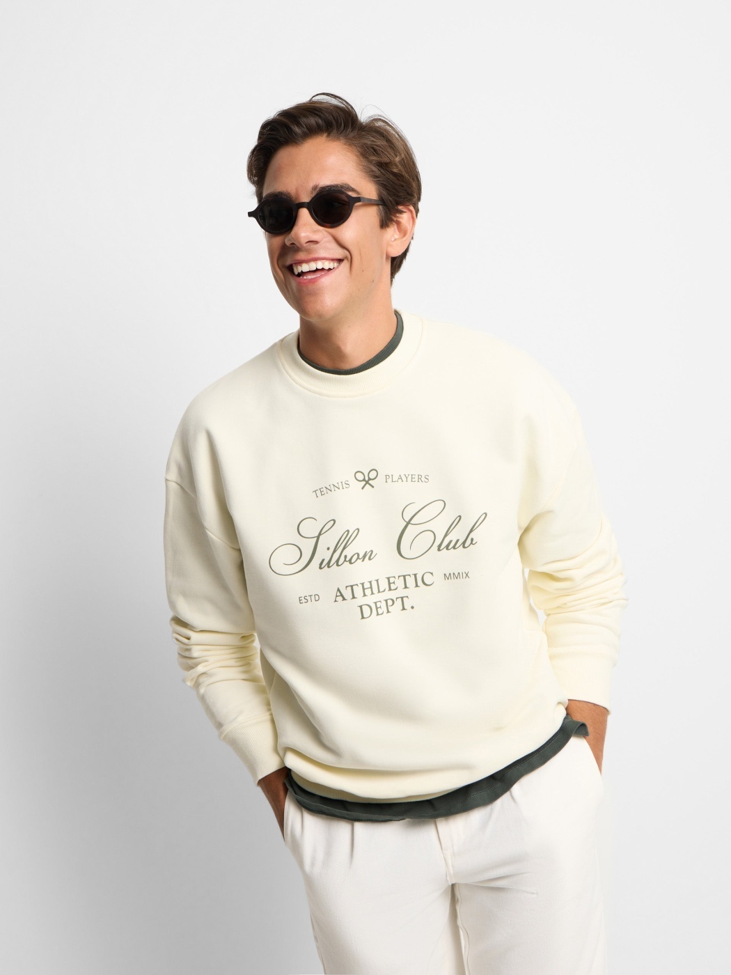 POLERA ALGODÓN HOMBRE SILBON SPECIAL FIT CREMA - 1
