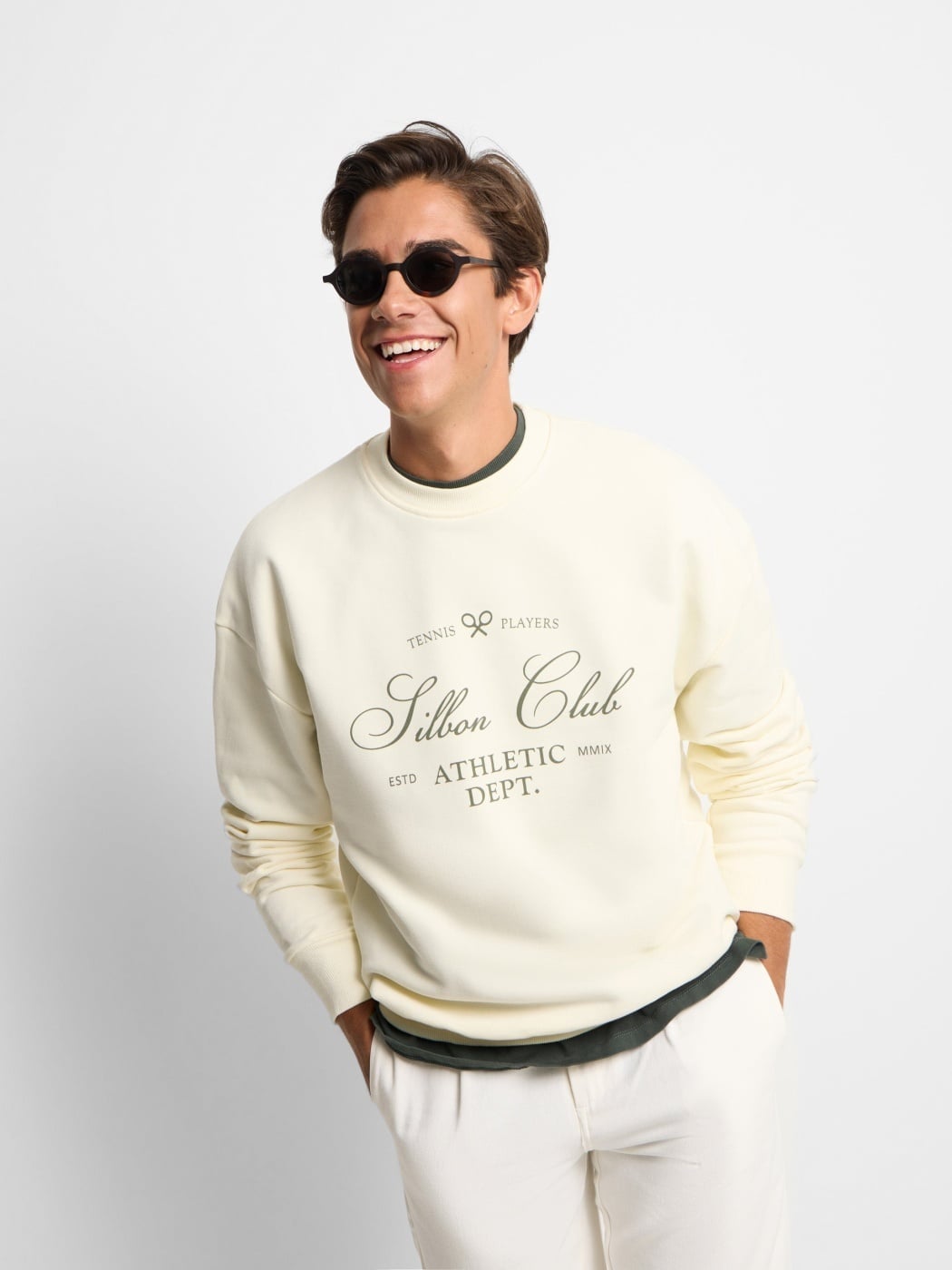POLERA ALGODÓN HOMBRE SILBON SPECIAL FIT CREMA - 1