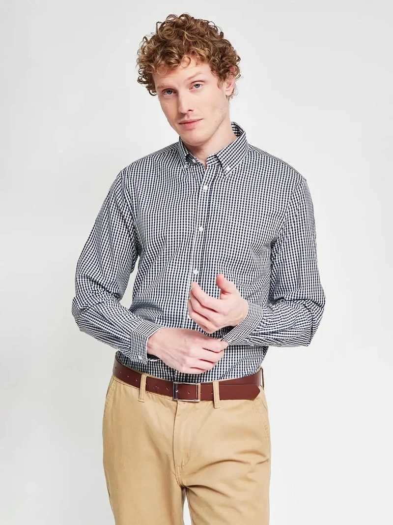 CAMISA MANGA LARGA ALGODÓN HOMBRE NAVIGATA - 1
