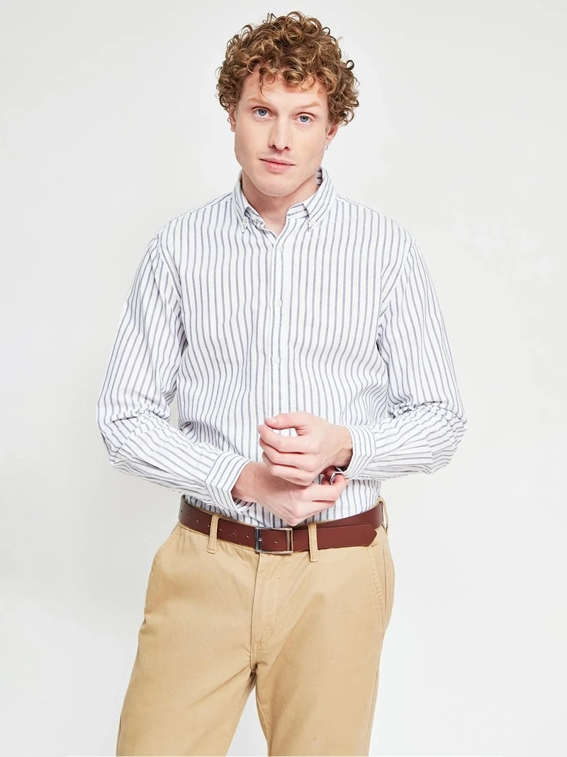 CAMISA MANGA LARGA ALGODÓN HOMBRE NAVIGATA - 1