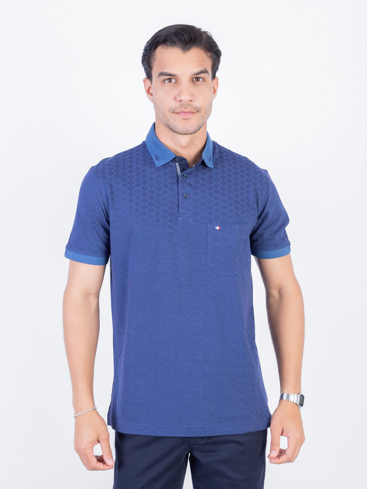 POLO MANGA CORTA HOMBRE PIERRE CARDIN JACQUARD - 1