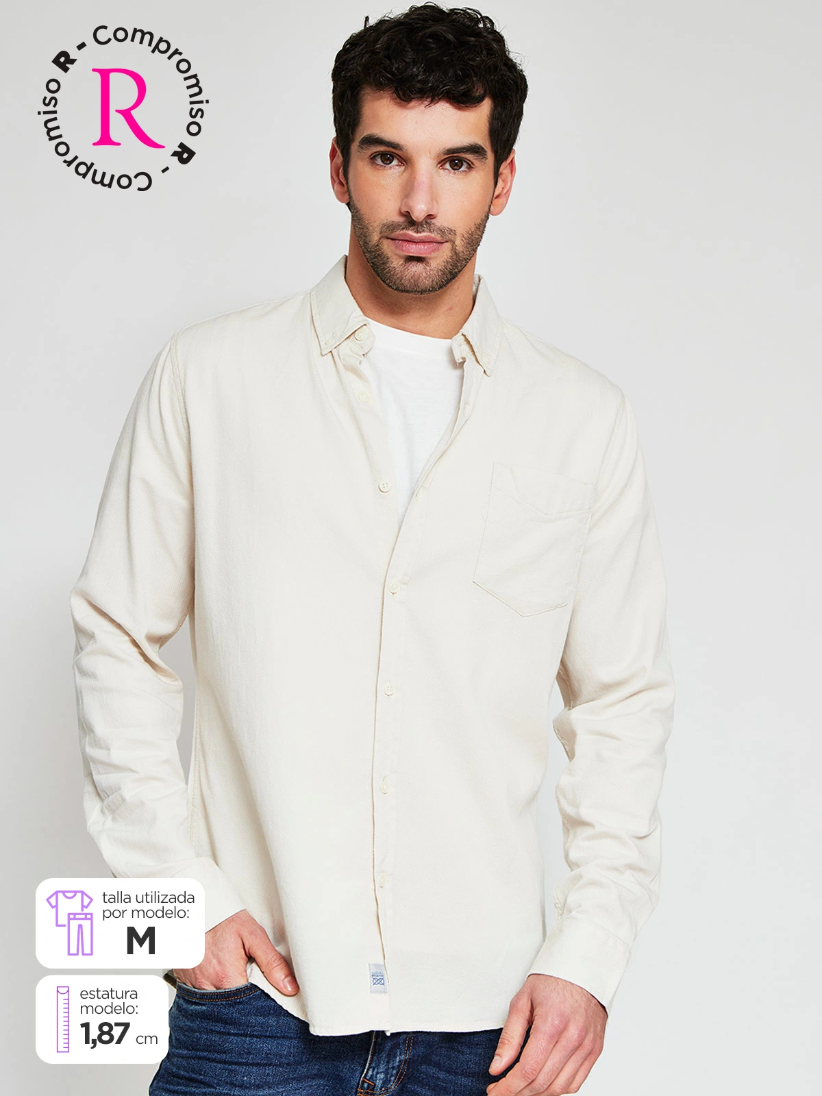 CAMISA MANGA LARGA ALGODÓN HOMBRE NAVIGATA - 1