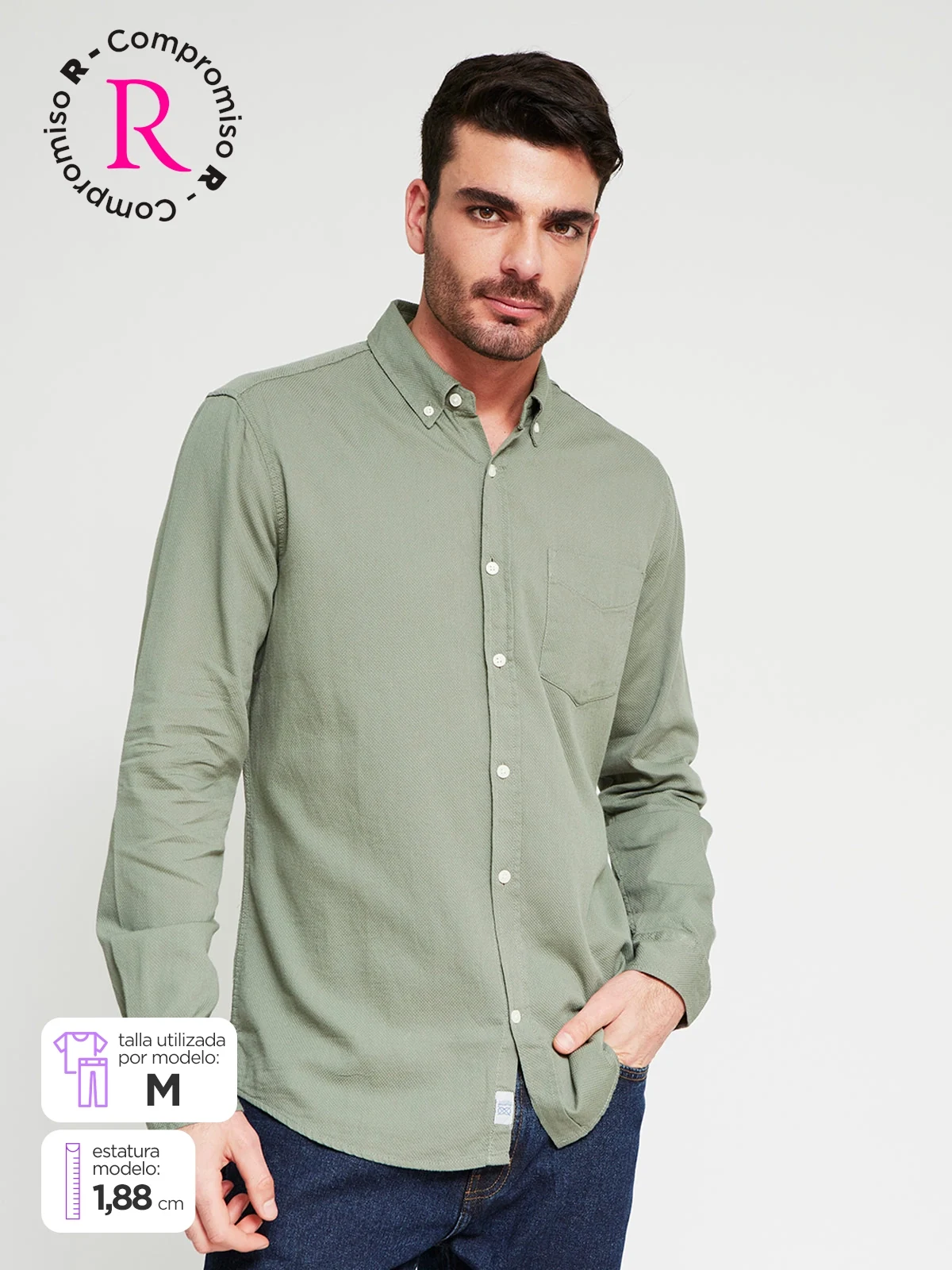 CAMISA MANGA LARGA ALGODÓN HOMBRE NAVIGATA - 1