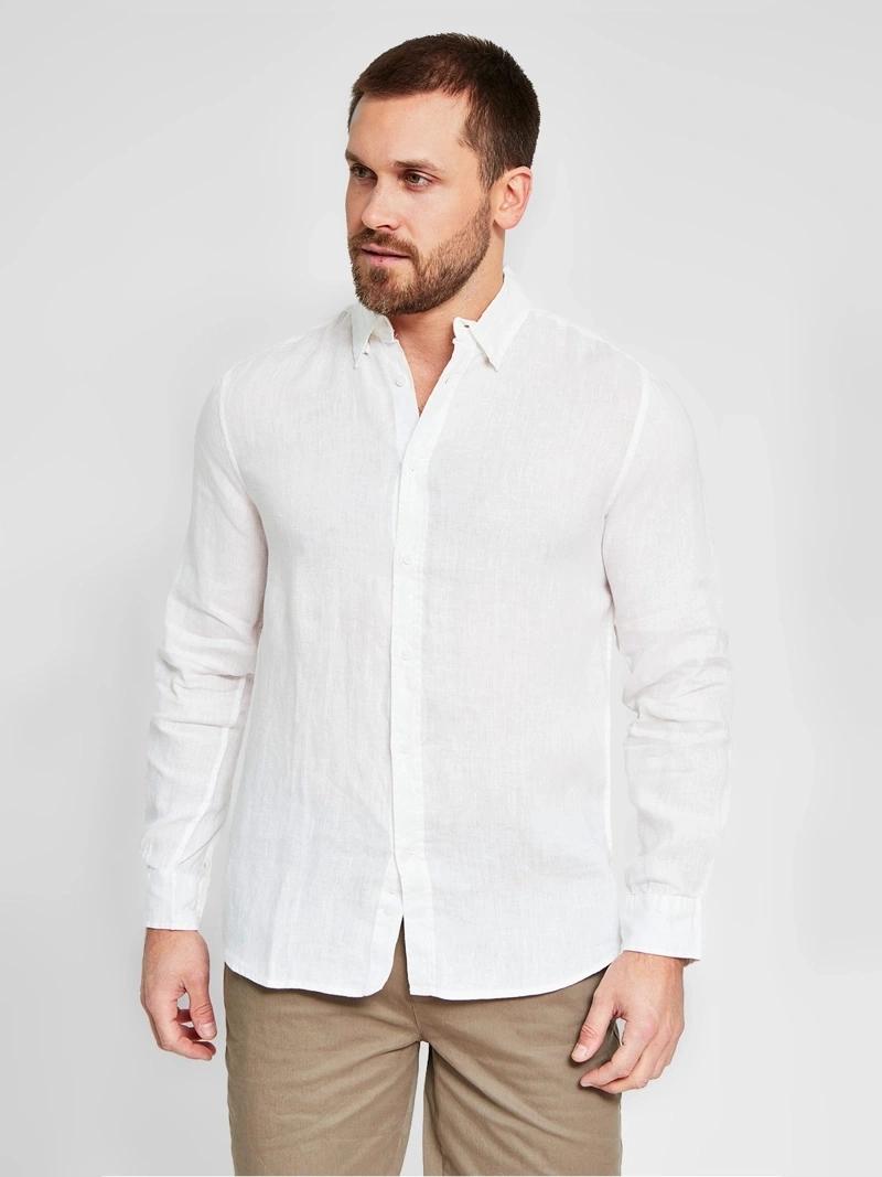 CAMISA MANGA LARGA LINO HOMBRE CACHAREL - 1