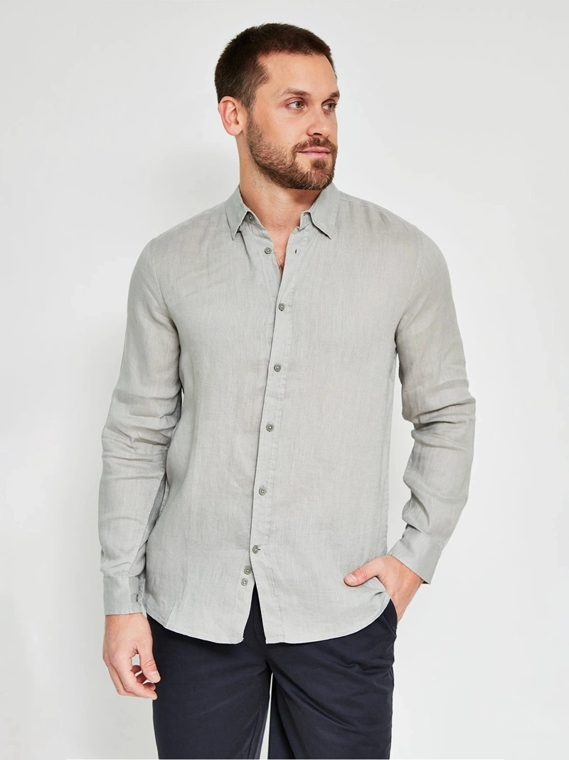CAMISA MANGA LARGA LINO HOMBRE CACHAREL - 1