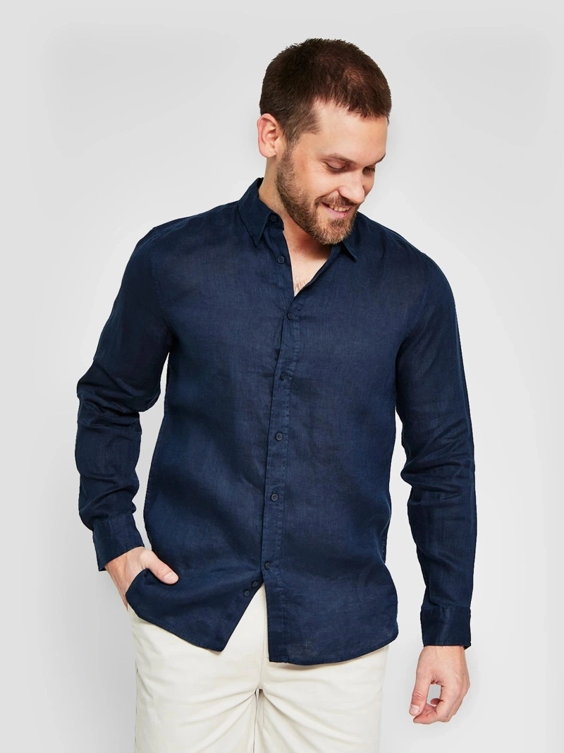 CAMISA MANGA LARGA LINO HOMBRE CACHAREL - 1